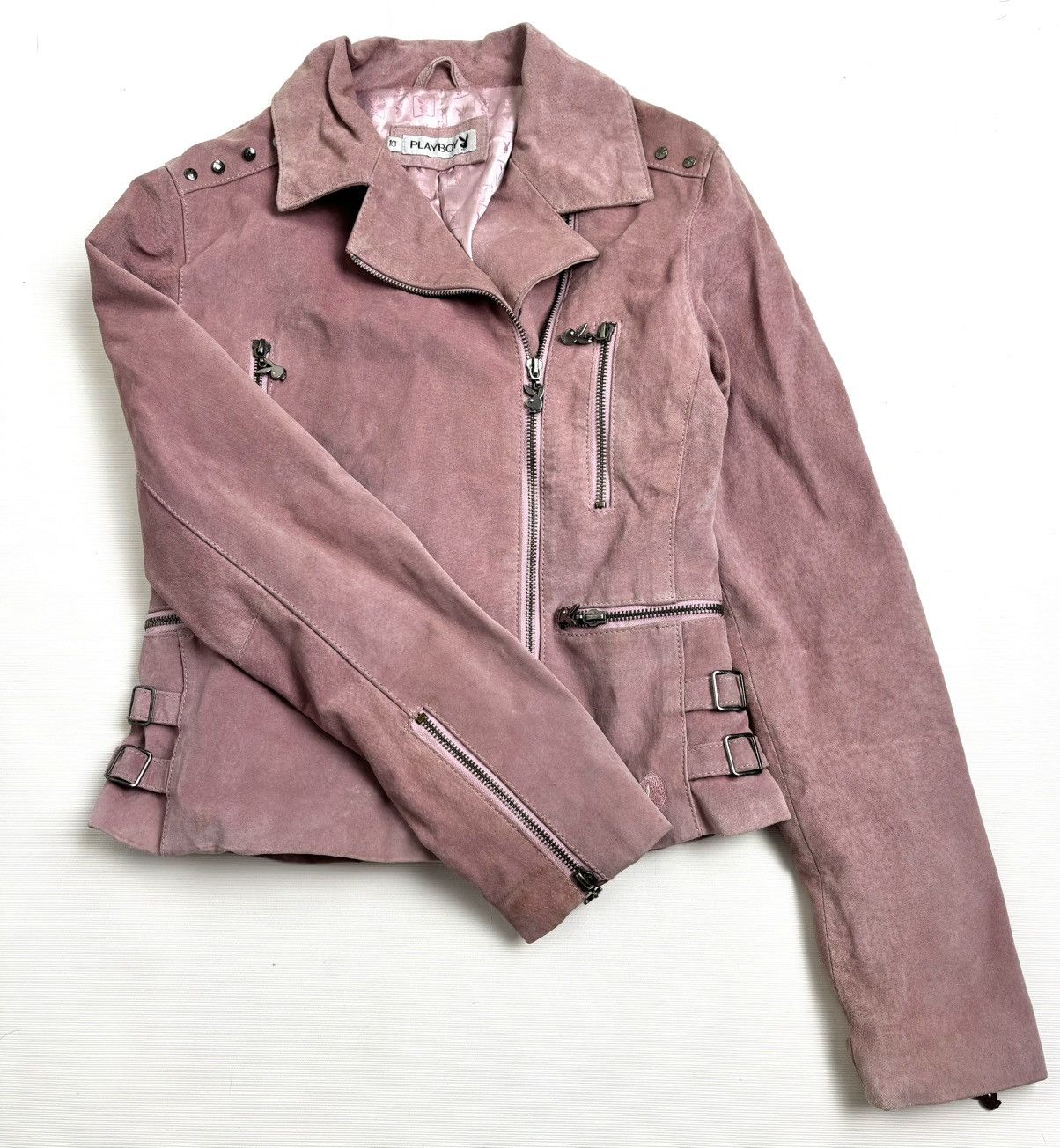 Playboy × Vintage Playboy vintage 2004 leather biker jacket Size M / US 6-8 / IT 42-44 - 1 Thumbnail
