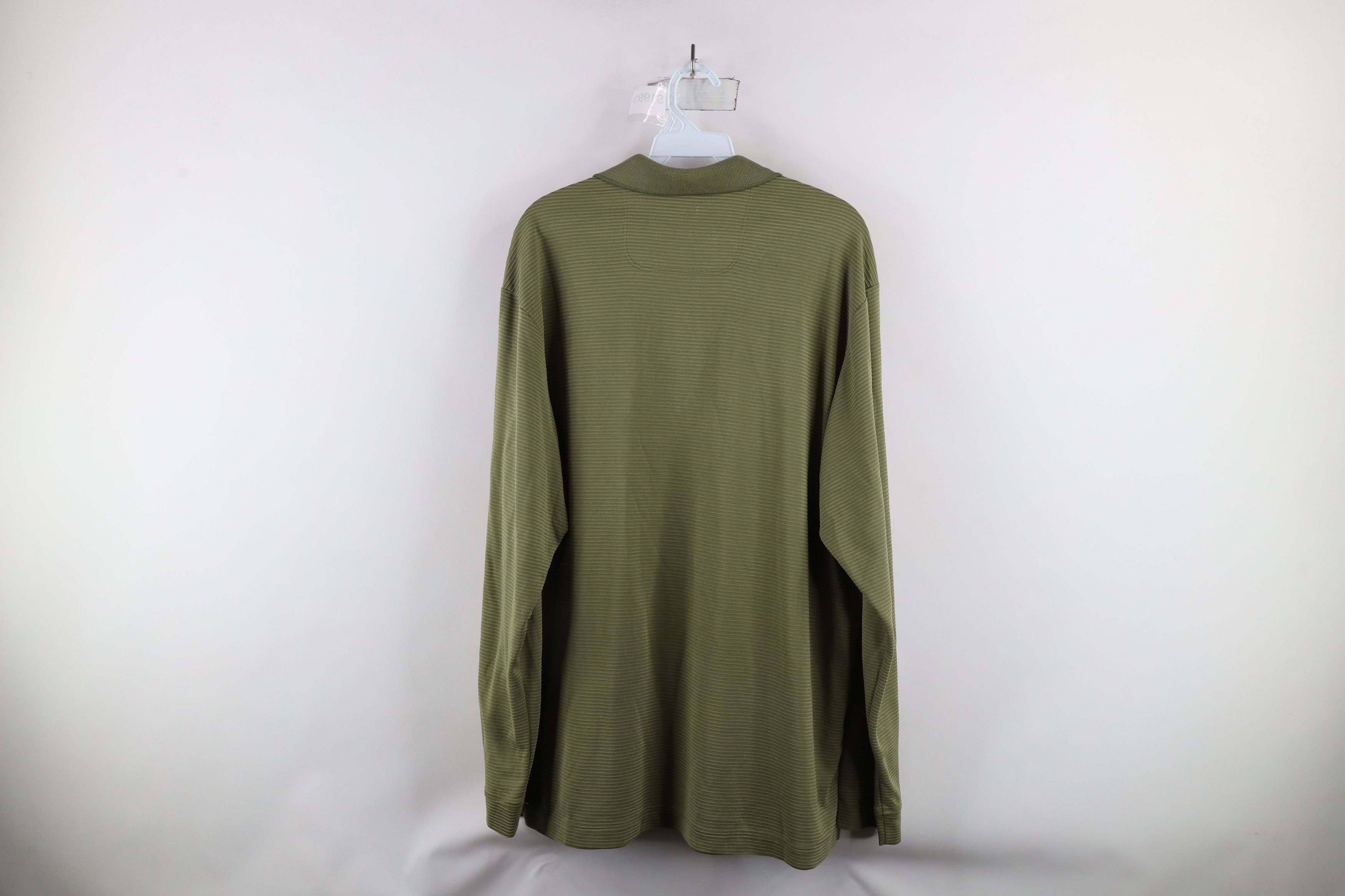 Tommy Bahama × Vintage Vintage Tommy Bahama Ribbed Long Sleeve Polo Shirt Green Size US L / EU 52-54 / 3 - 9 Thumbnail