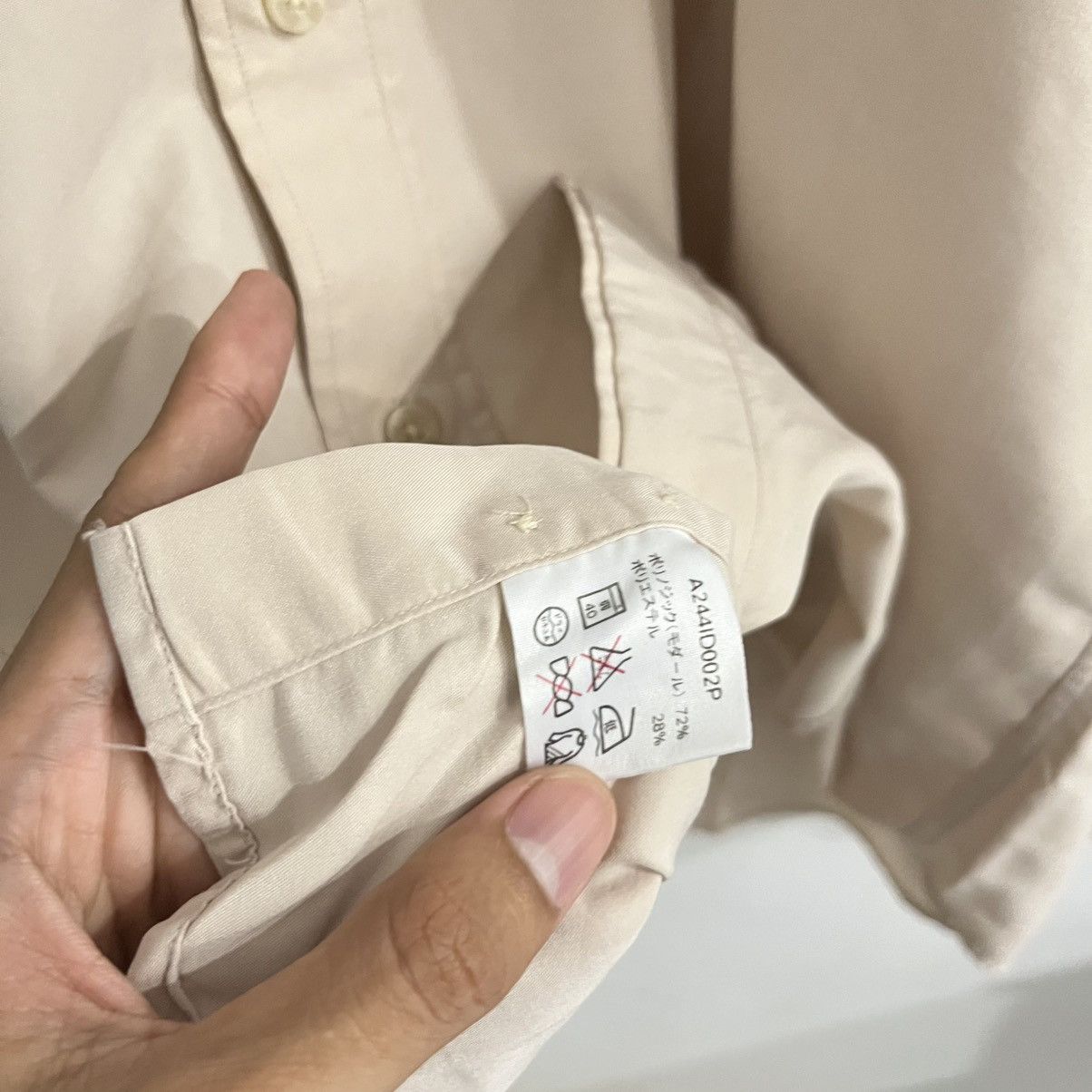 Hiroko Koshino Homme Hiroko Koshino Homme - Stand Collar Japanese Button Up Shirt Size US L / EU 52-54 / 3 - 4 Thumbnail