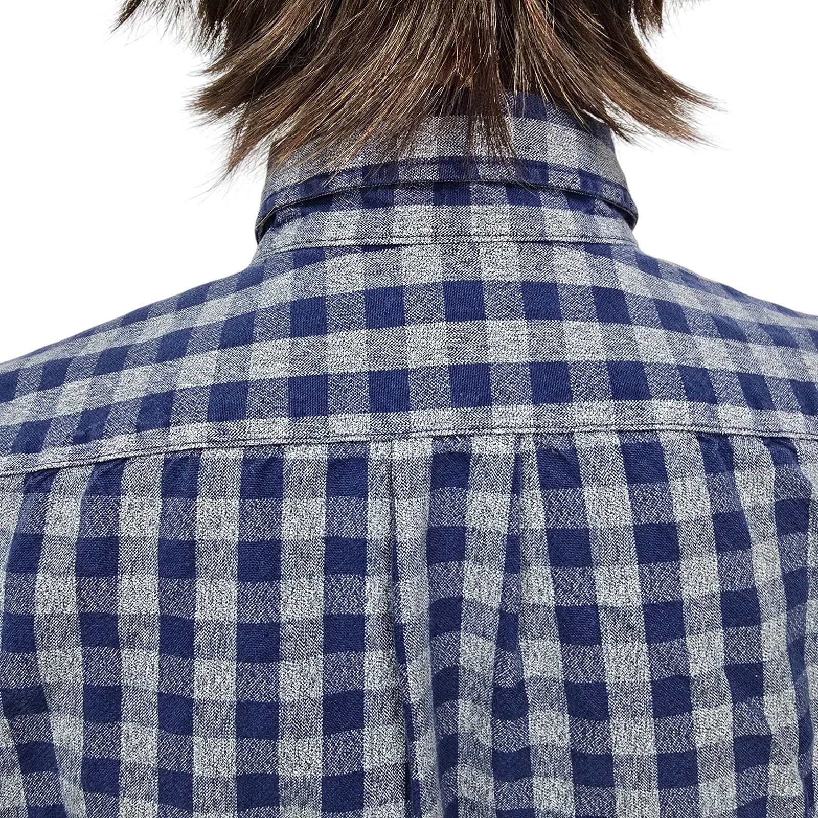 J.Crew J.Crew Jaspe Cotton Shirt Men M Blue Gray Gingham Slim L/S Size US M / EU 48-50 / 2 - 11 Thumbnail