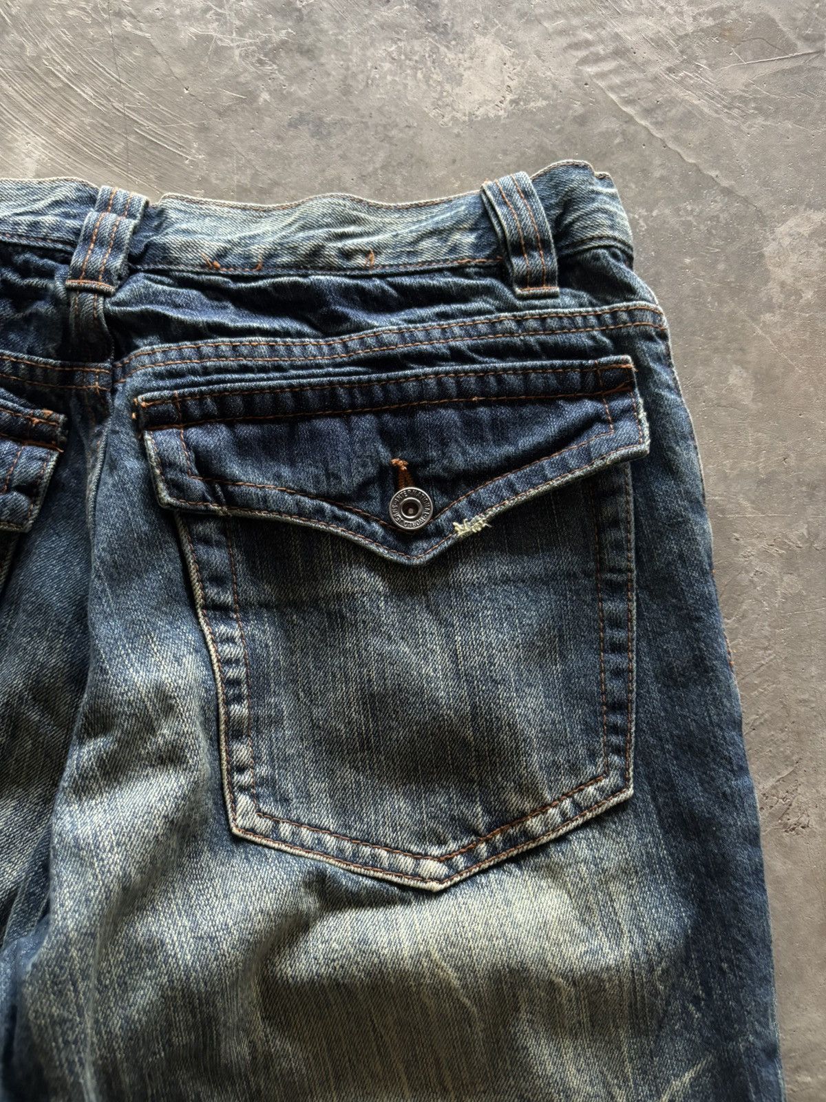 Tornado Mart NYLAUS flare distressed rusty mud wash mudmax style japanese Size US 31 - 16 Thumbnail