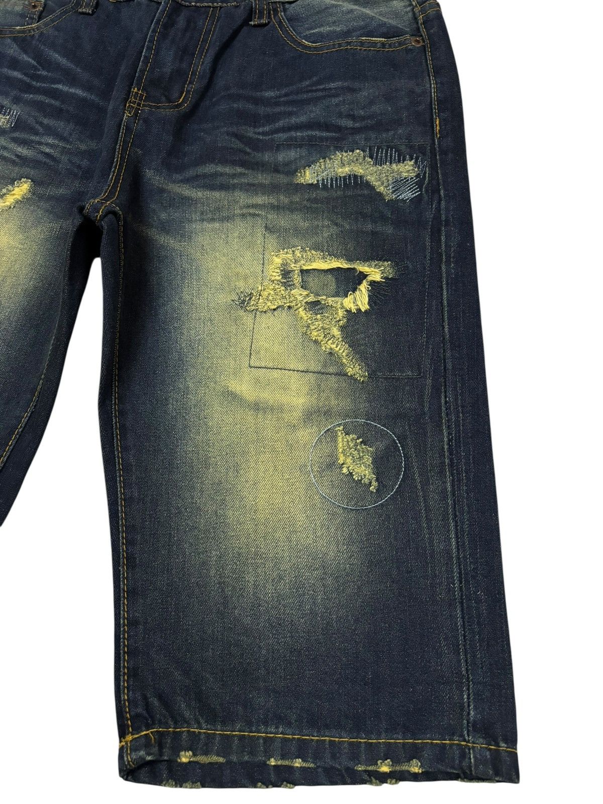 Japanese Brand Vtg Kamimura Tokyo Japan Sashiko Short Jeans Size US 32 / EU 48 - 4 Thumbnail