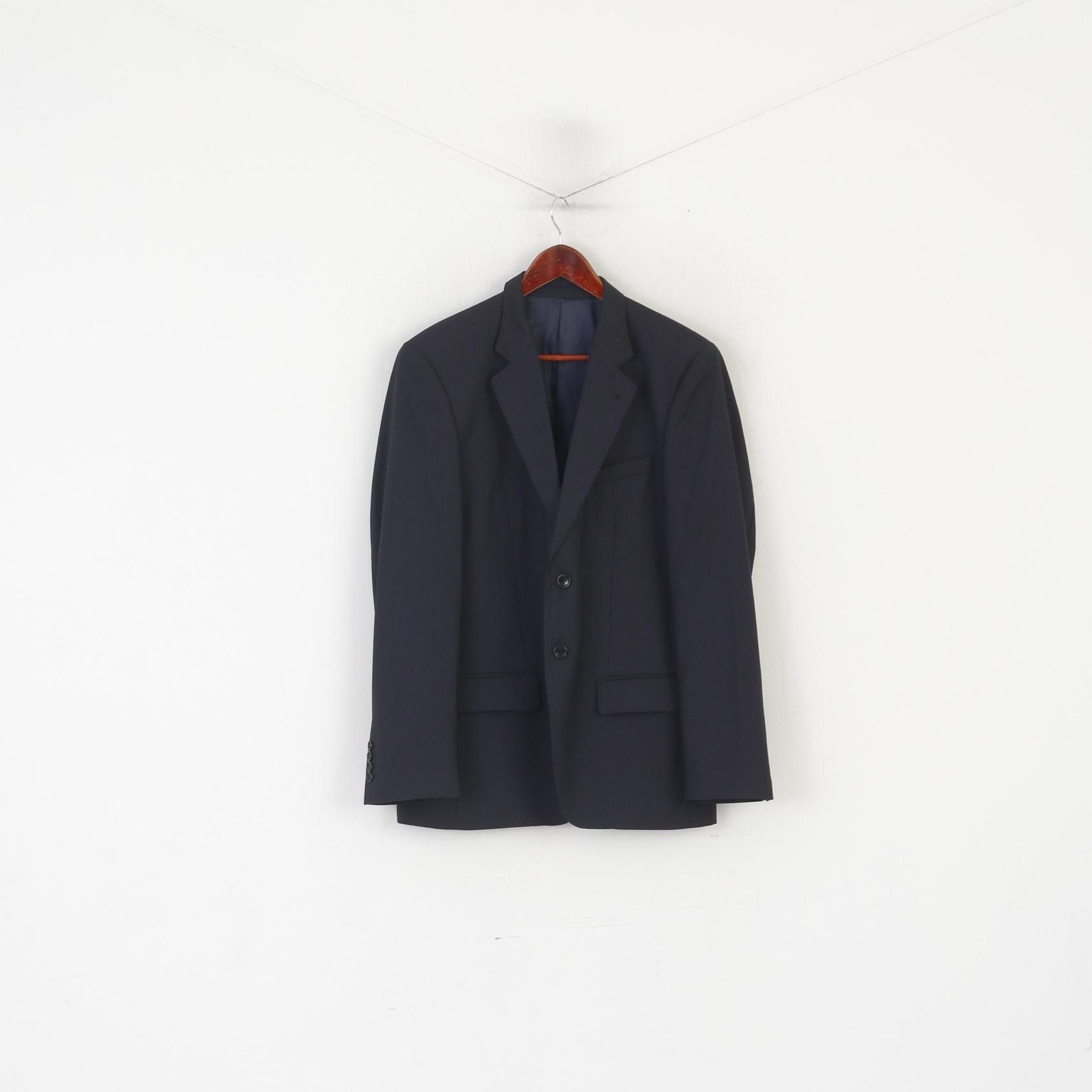 Cos COS Men 50 40 Blazer Navy Striped Wool Vanalba 0833 Size 40R - 2 Thumbnail