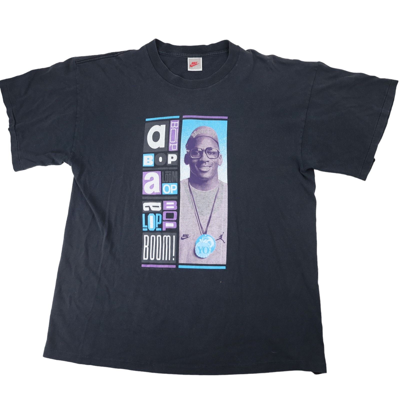 Nike × Vintage Vintage 80s Nike Spike Lee Boom Bop Graphic T Shirt Size US XL / EU 56 / 4 - 1 Thumbnail