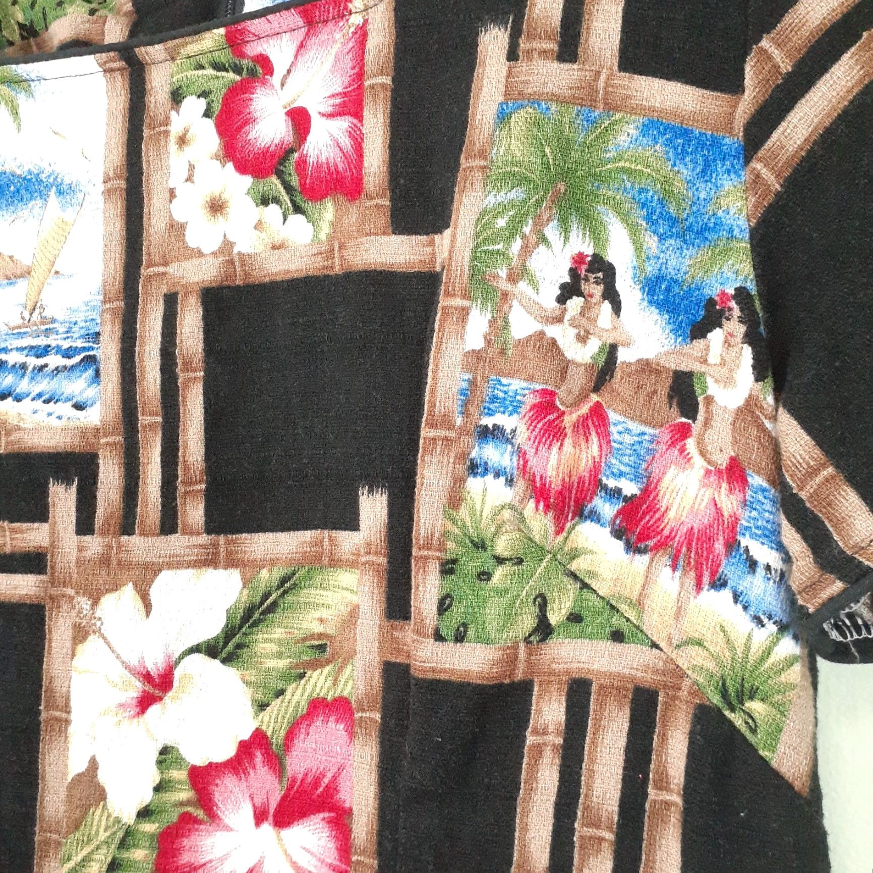 Vintage VINTAGE Shannon Marie Hawaiian Cotton Dress Floral Hibiscus Hula Small Midi Size S / US 4 / IT 40 - 4 Thumbnail