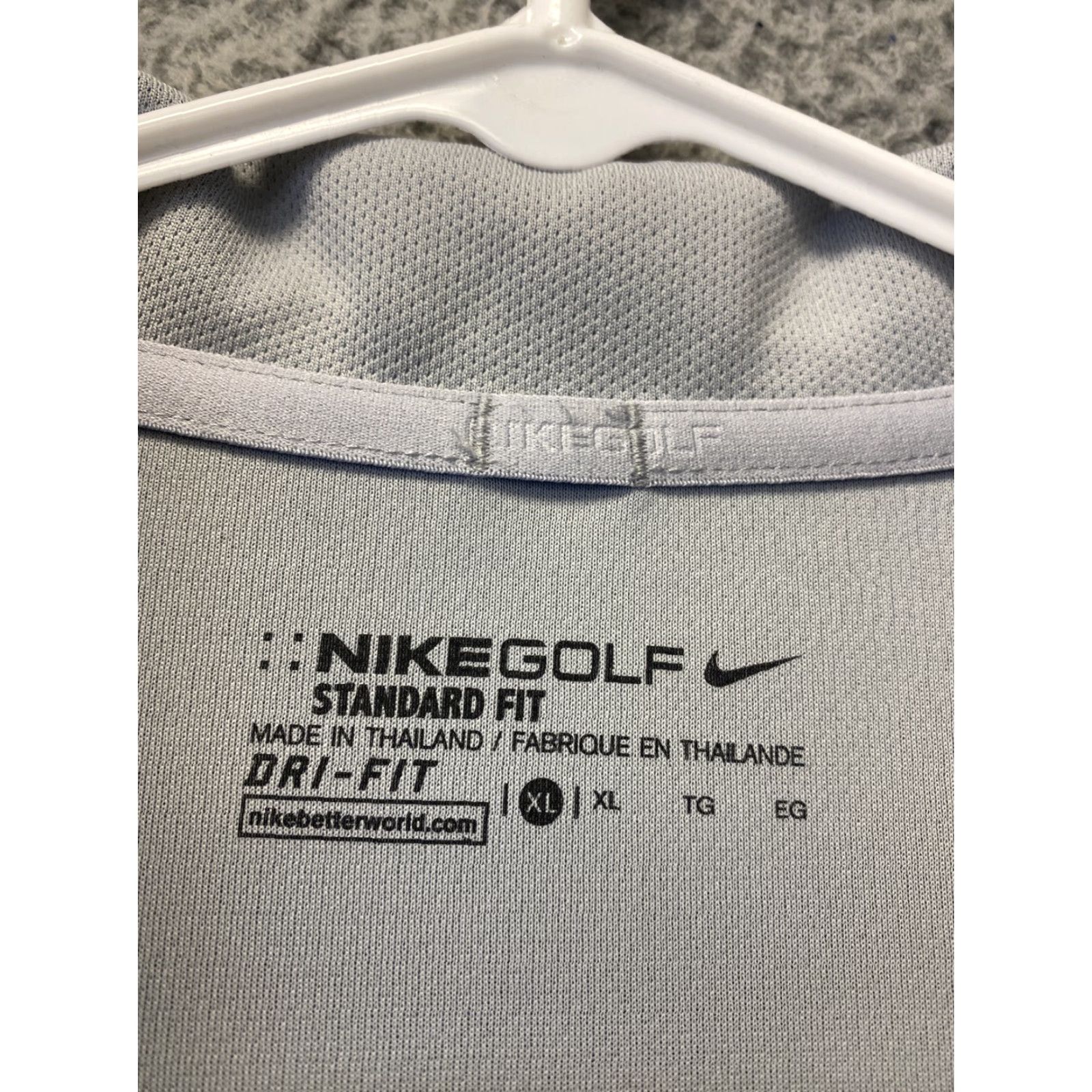 Nike Nike Golf Polo Shirt Gray Polyester Size XL Tour Performance Mens 106-35 Size US XL / EU 56 / 4 - 3 Thumbnail