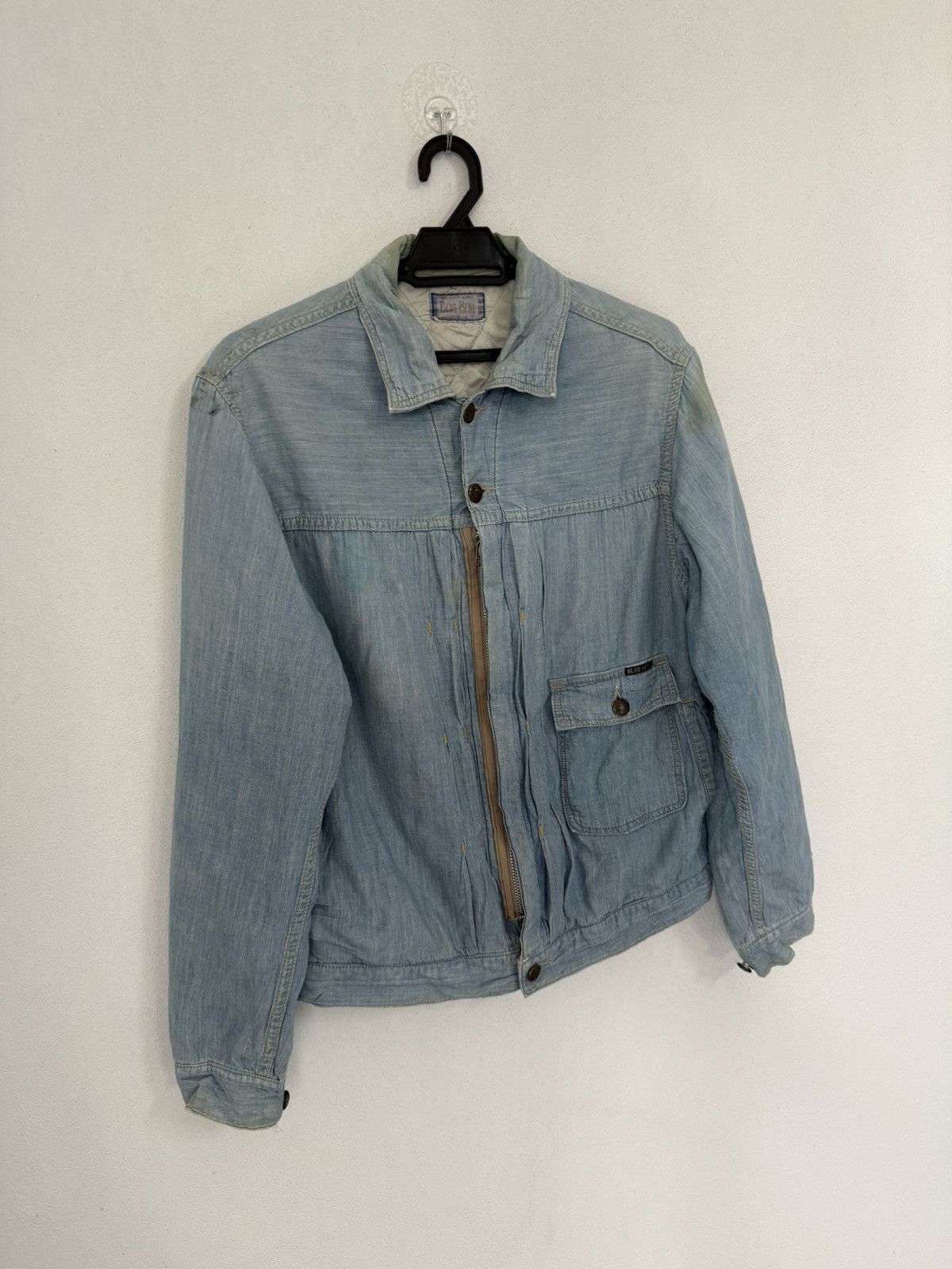 Blue Blue Japan JAPAN DISTRESS TYPE 1 SINGLE POCKET JACKET BLUE-BLUE Size US M / EU 48-50 / 2 - 2 Thumbnail