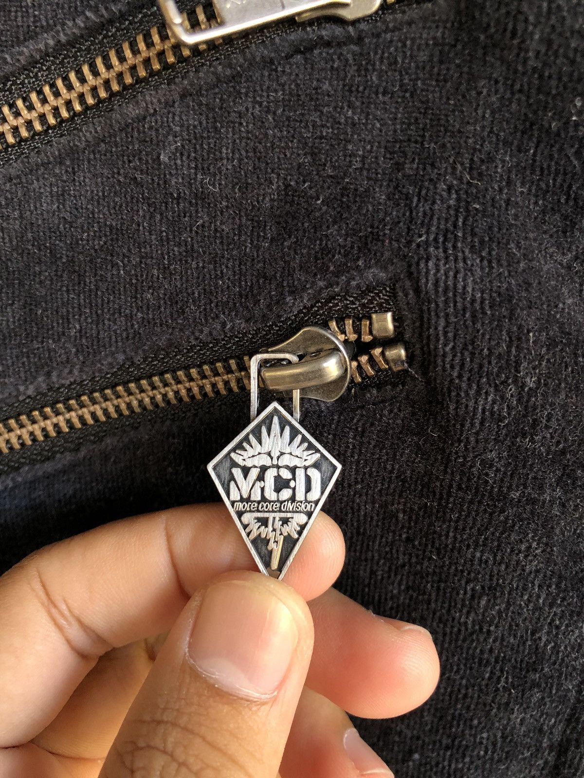 Japanese Brand Vintage More Core Division velvet full zipper hoodie Size US S / EU 44-46 / 1 - 9 Thumbnail