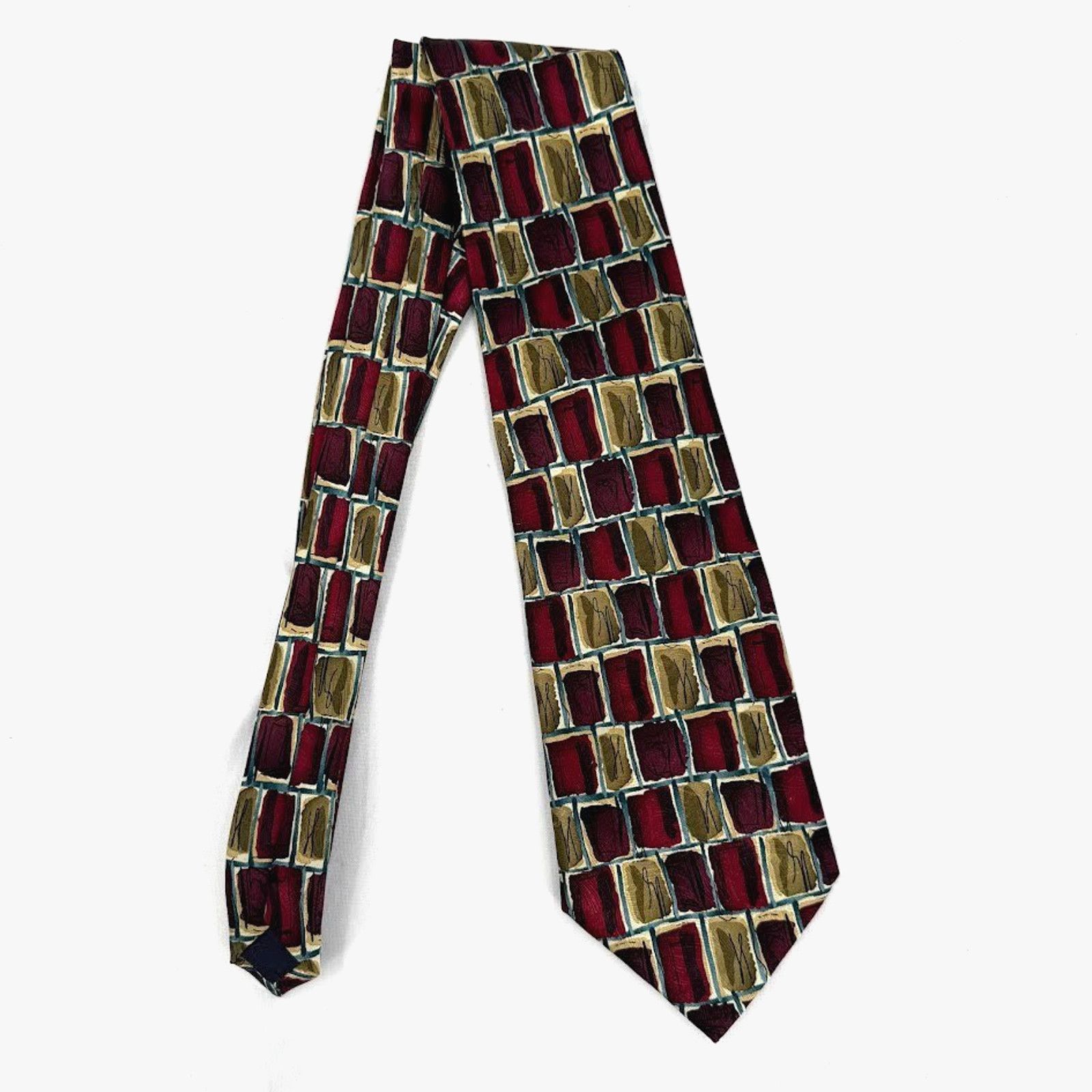 & Other Stories J Garcia Collection Men’s Silk Tie Abstract Artistic Vintage Size ONE SIZE - 1 Thumbnail