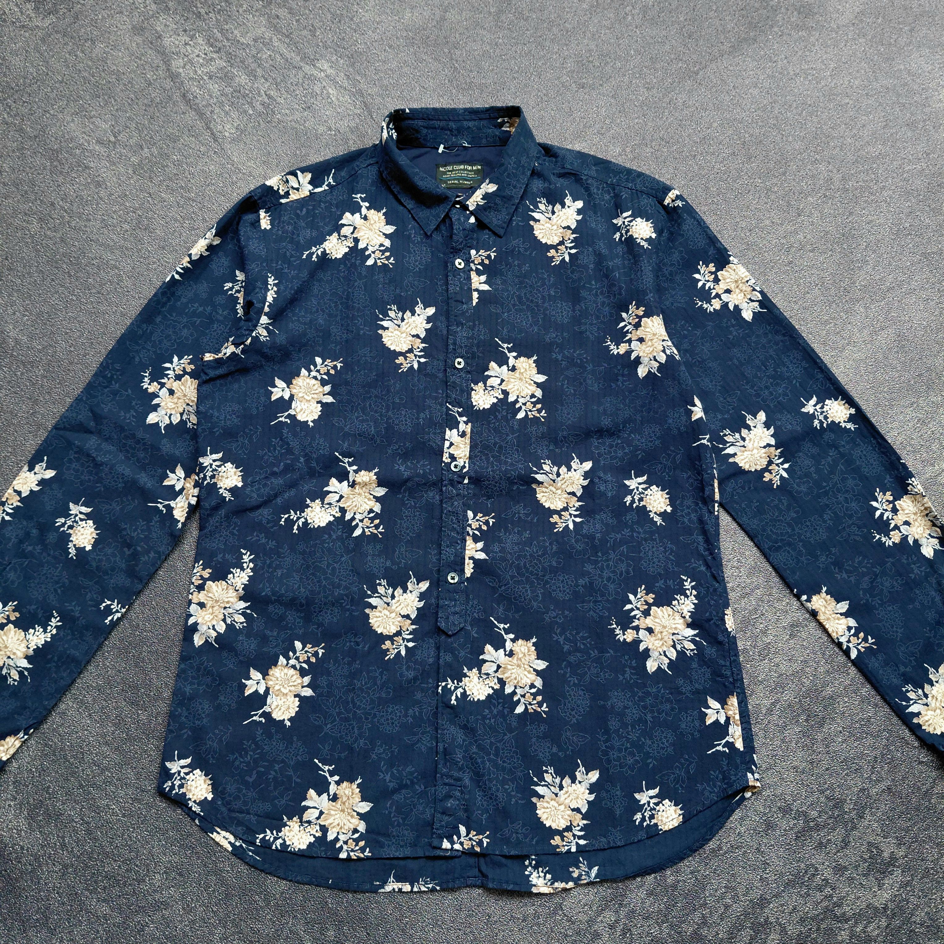 Nicole Club Nicole Club For Men Flower Shirt Size US M / EU 48-50 / 2 - 2 Thumbnail