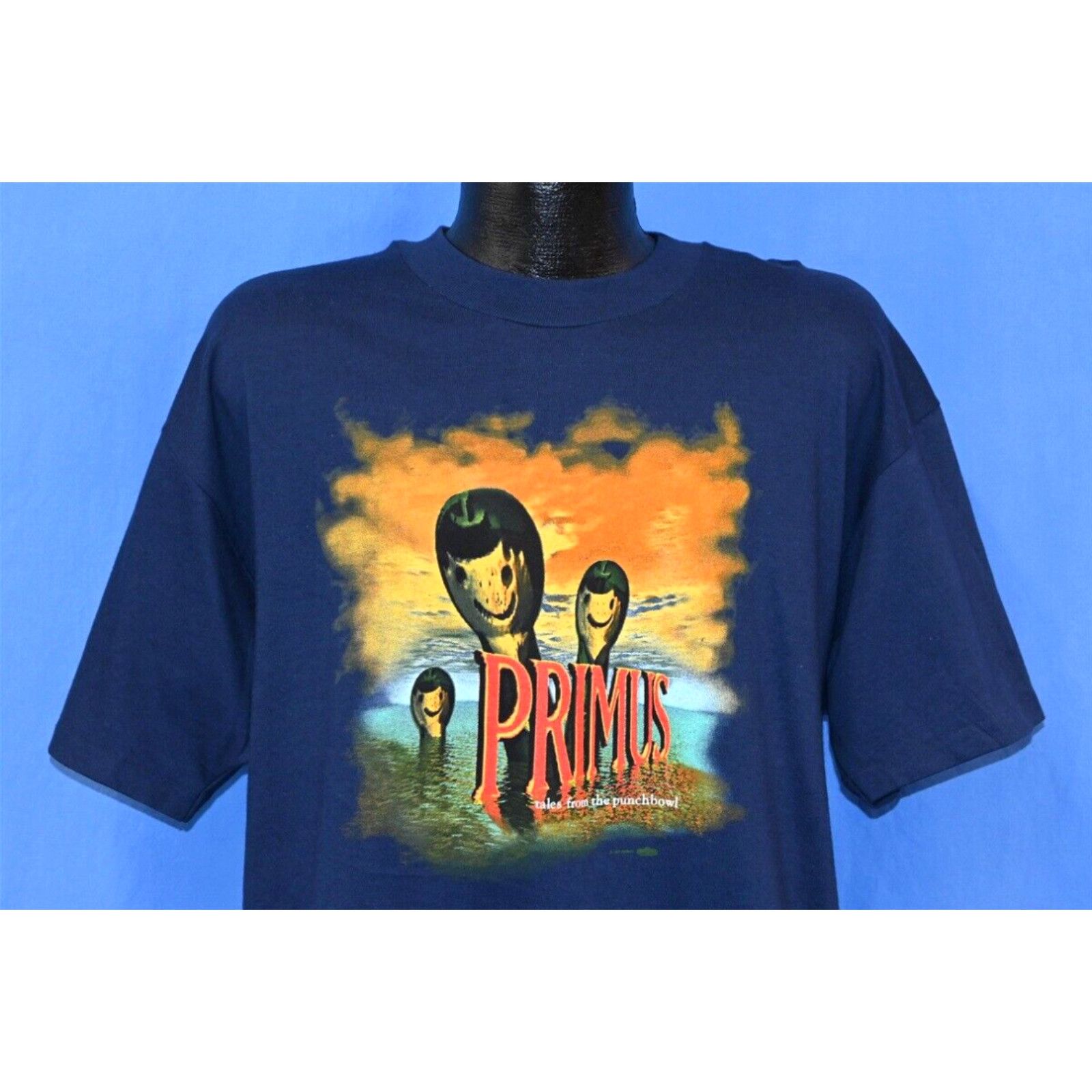 image of Hanes Vintage 90's Primus Tales From The Punchbowl Album 2 Sided Wynonna's T-Shirt XL in White, Men
