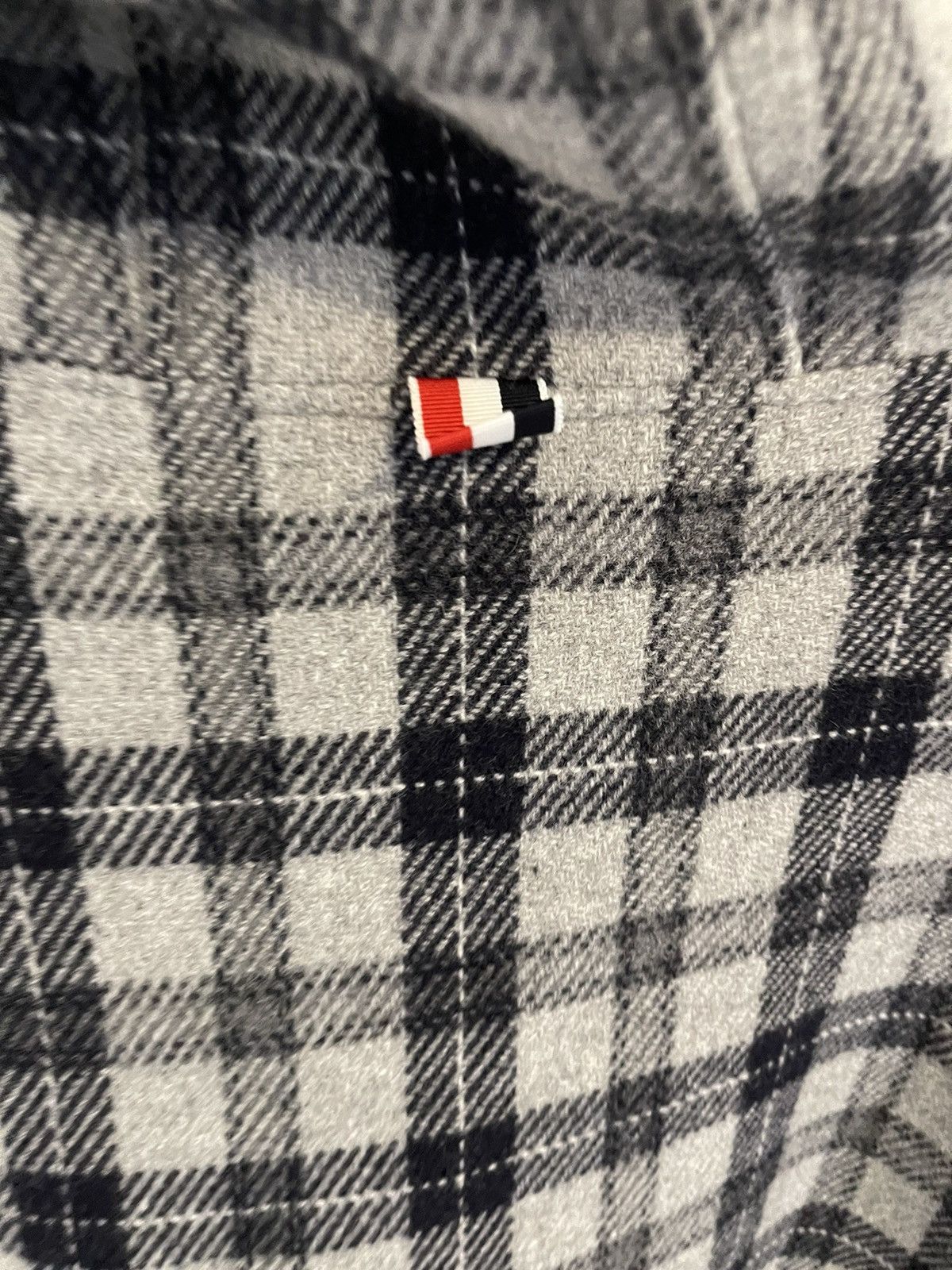 Thom Browne Thom Browne Grey Navy Tartan Hoodie Size US M / EU 48-50 / 2 - 5 Thumbnail