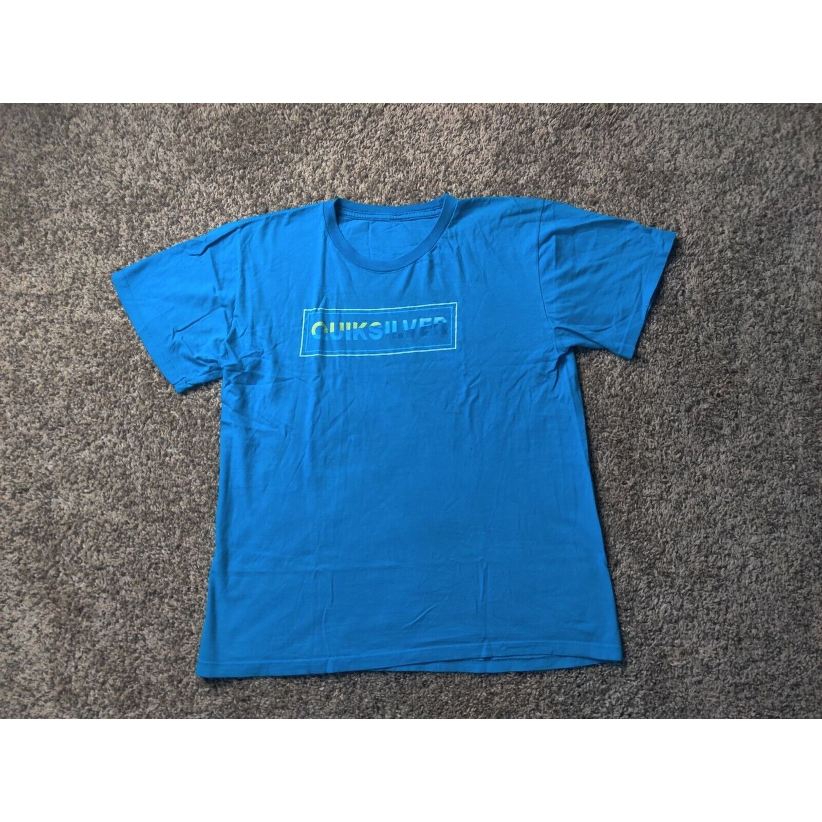Quiksilver Quiksilver Shirt YOUTH Boys XL Light Blue Box Logo Spell Out Size US XL / EU 56 / 4 - 1 Thumbnail
