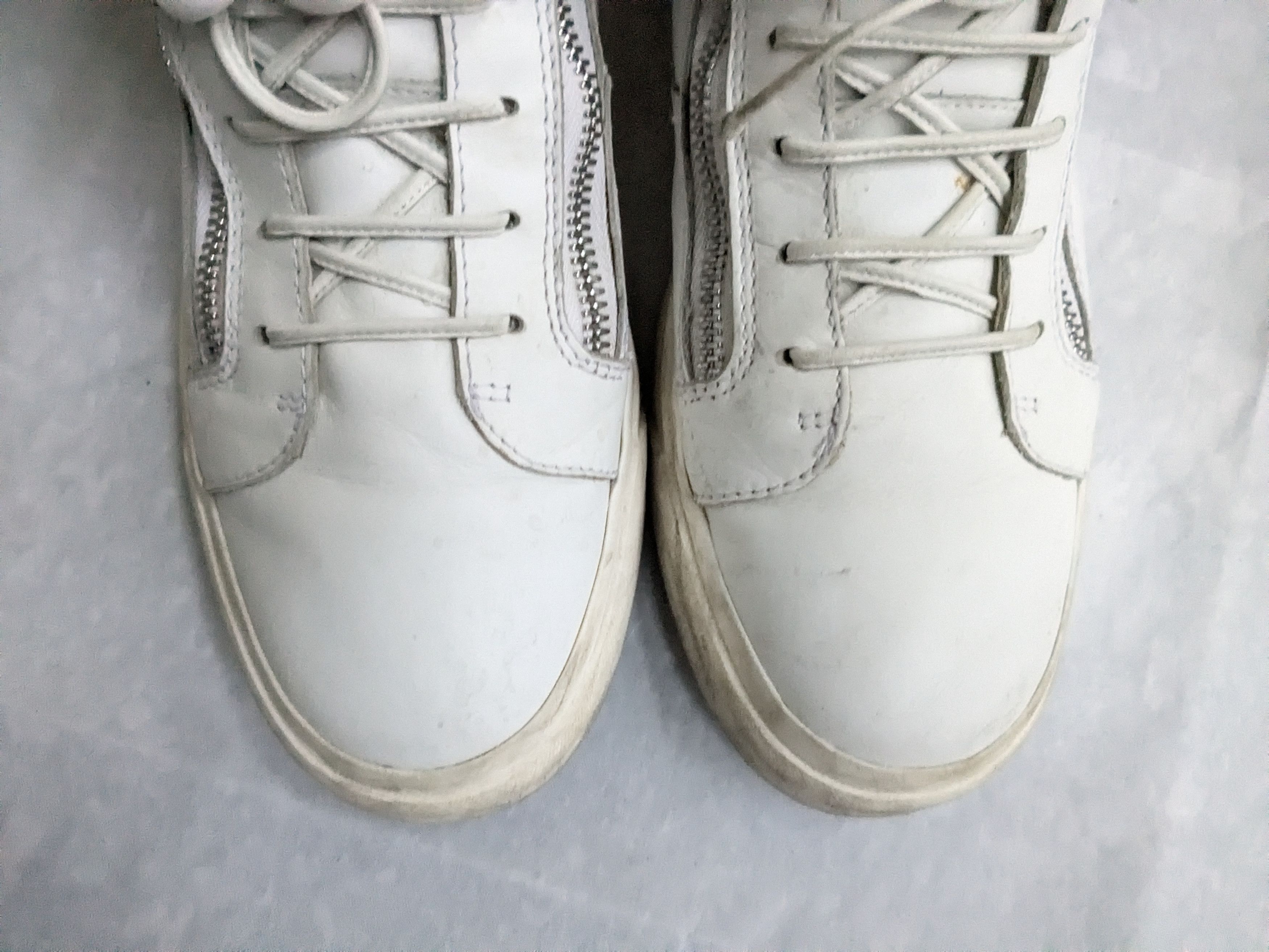 Giuseppe Zanotti Giuseppe Zanotti Chain Sneakers 11 44 White High Top Leather Size US 11 / EU 44 - 3 Thumbnail