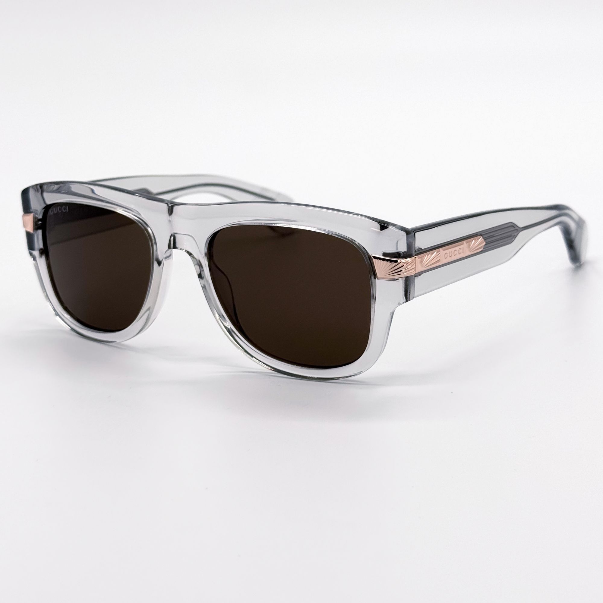 Gucci NEW GUCCI SUNGLASSES GG1517S 006 CLEAR BROWN MEN GUCCI Size ONE SIZE - 2 Thumbnail