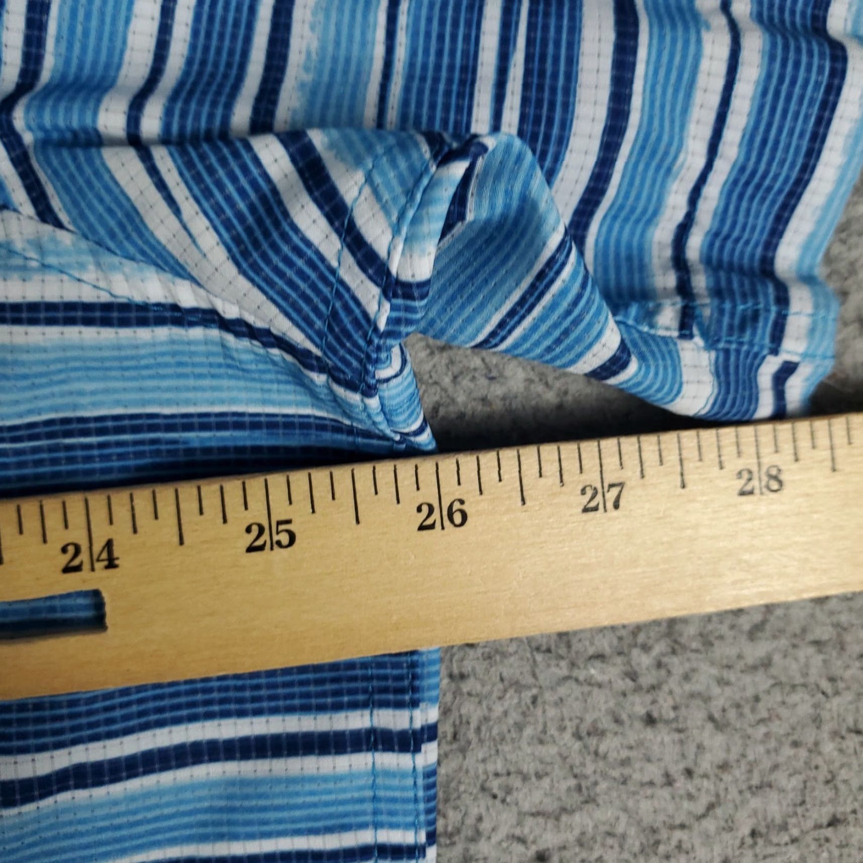 Tommy Bahama Tommy Bahama Shirt Mens XL Blue Striped Polyester Button Up Short Sleeve Size US XL / EU 56 / 4 - 5 Thumbnail