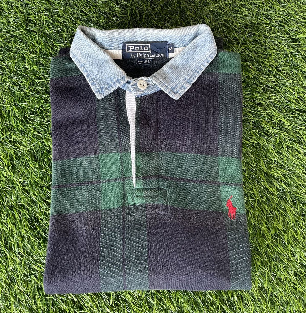 Polo Ralph Lauren Vintage’90s🔥POLO RALPH LAUREN🔥Polo Rugby Faded Longsleeve Size US L / EU 52-54 / 3 - 18 Thumbnail