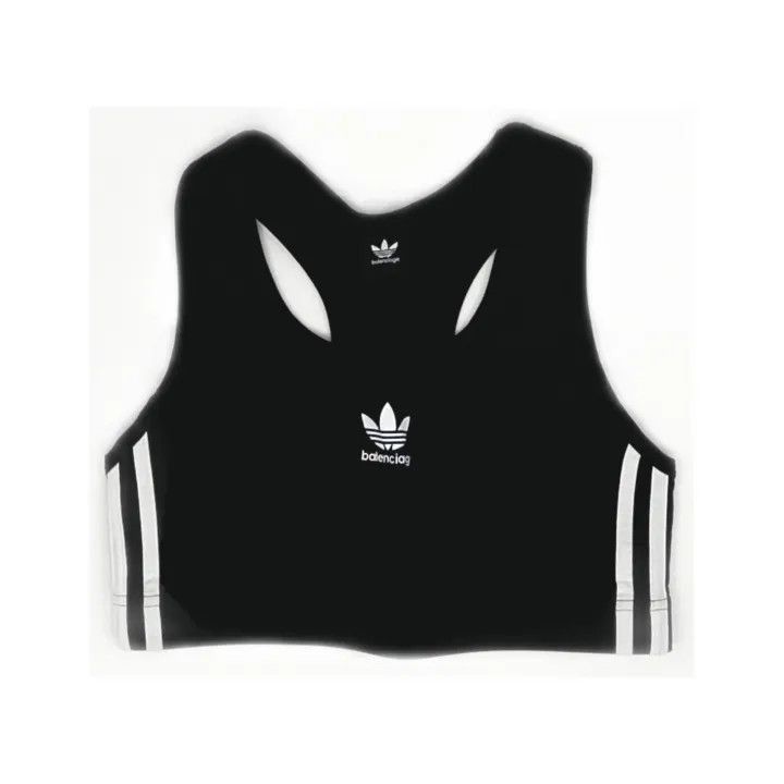 Balenciaga Balenciaga x Adidas Logo Printed Sports Bra 0079-2507 Size M / US 6-8 / IT 42-44 - 2 Thumbnail