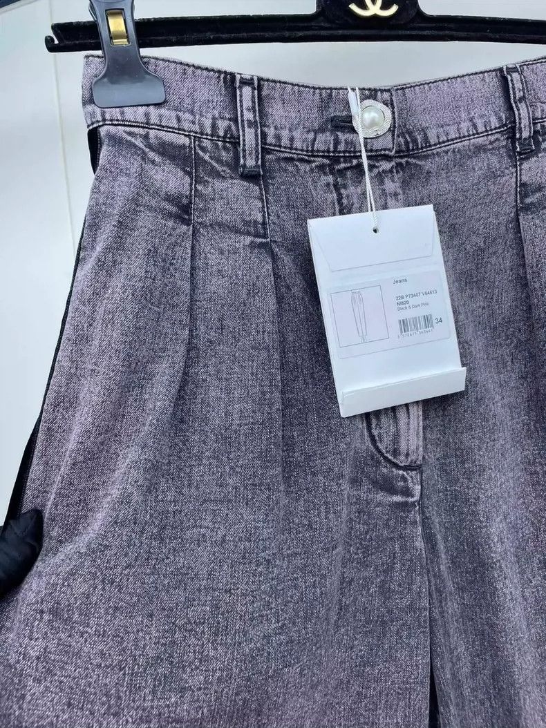 Chanel Chanel Smoke gray color-blocked jeans Size 42" / US 20 - 5 Thumbnail