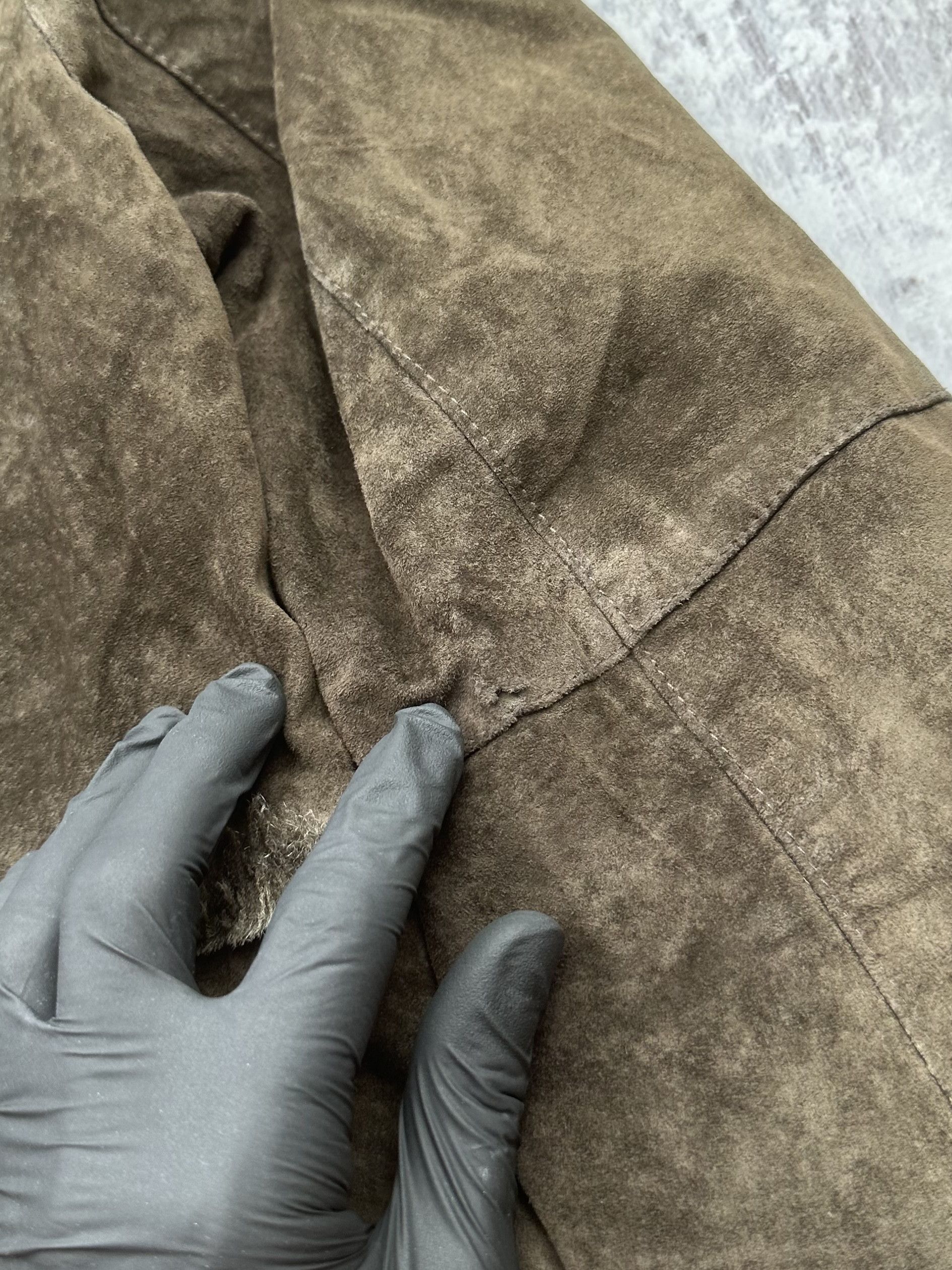 Japanese Brand Vintage Suede/Faux Sheepskin Coat A631D15(354) Size M / US 6-8 / IT 42-44 - 10 Thumbnail