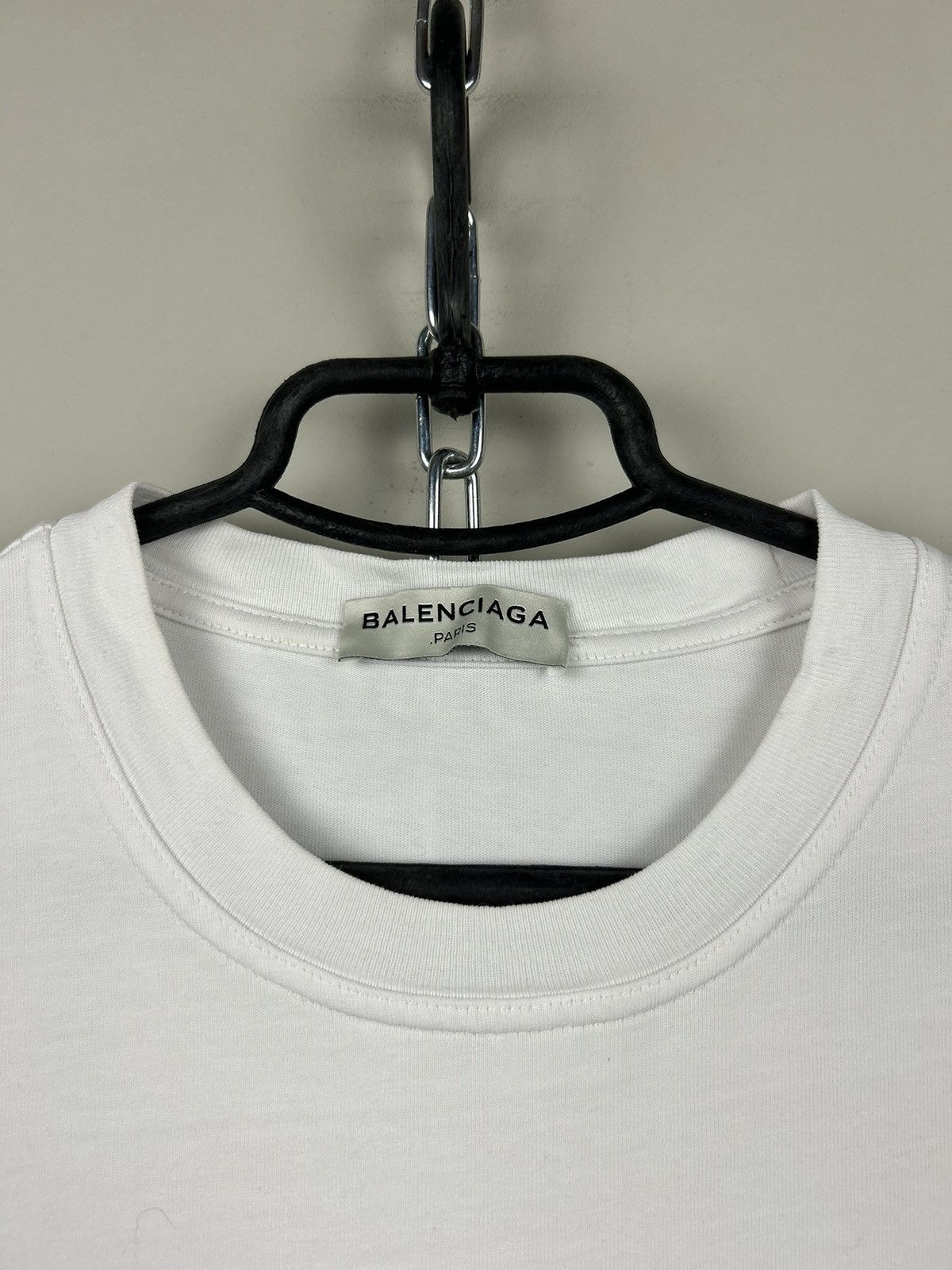 Balenciaga Balenciaga Homme Logo T shirt White Size US S / EU 44-46 / 1 - 3 Thumbnail