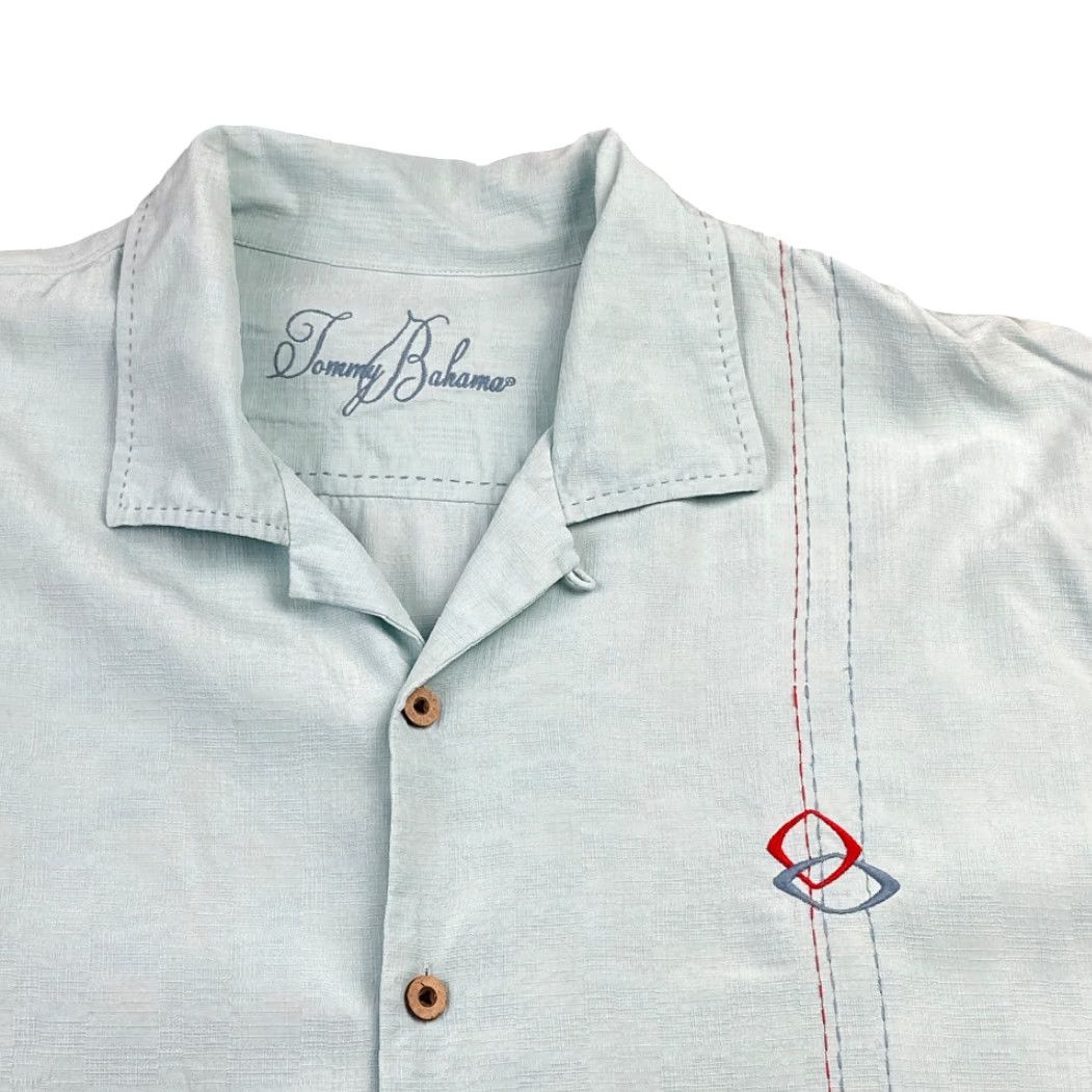 Tommy Bahama Tommy Bahama Shirt Adult XL Blue Silk Club Hawaiian 50s 60s Tropical Casual Mens Short Sleeve Button-Up Clothing Size US XL / EU 56 / 4 - 2 Thumbnail