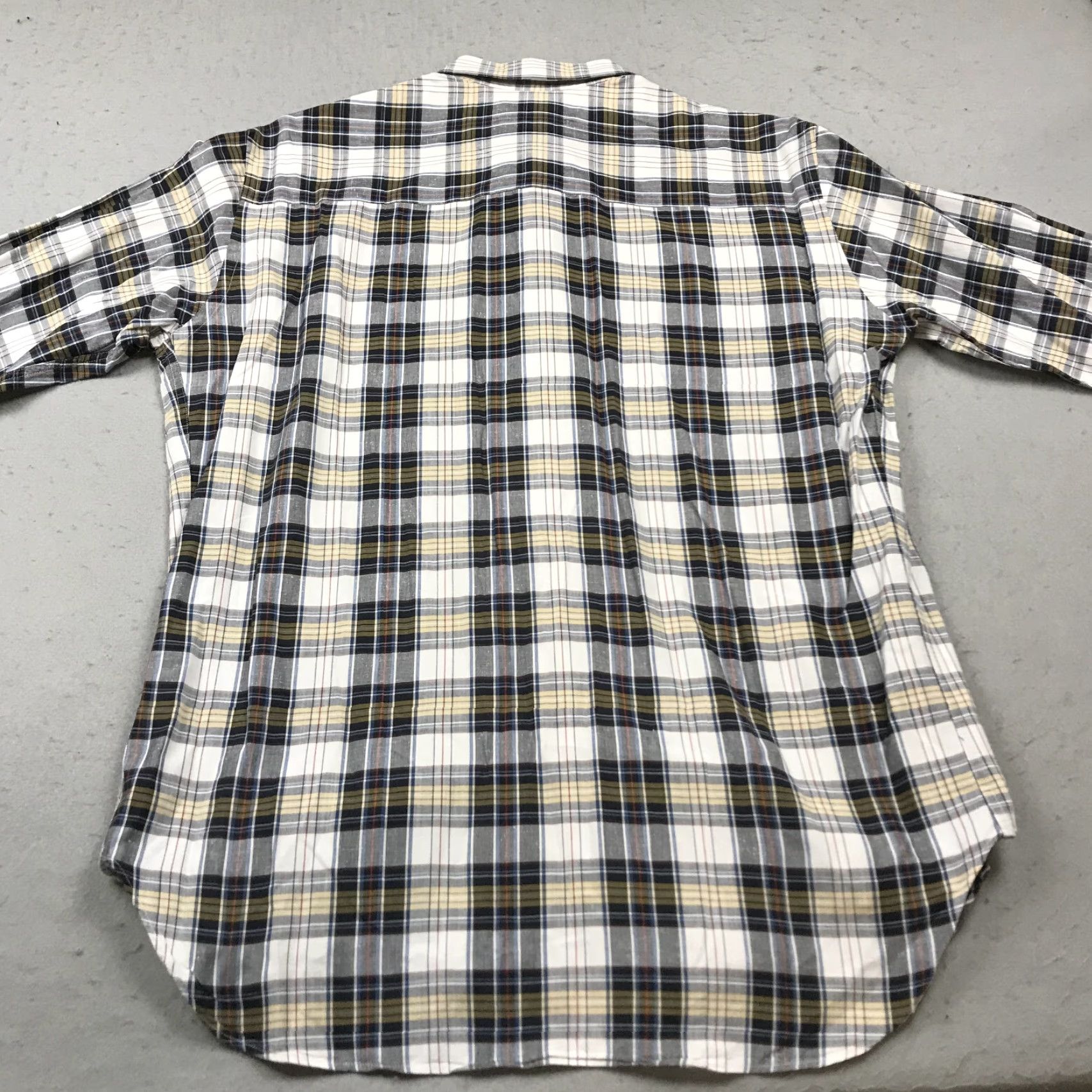 Billy Reid Billy Reid Mens Shirt XL Slim Plaid Yellow Cotton Silk Rayon Button-Up Casual Classic Designer Size US XL / EU 56 / 4 - 6 Thumbnail