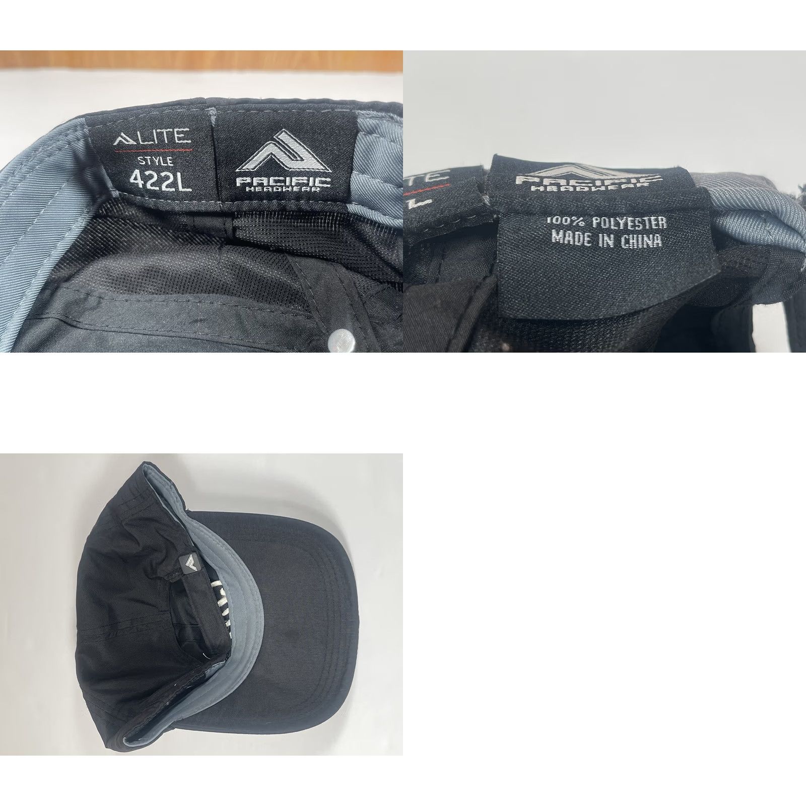Vintage Pacific Headwear Lite 422L Strap Back Hat Cap OneSize Fit All Black Tilt’nDinner Size ONE SIZE - 8 Thumbnail