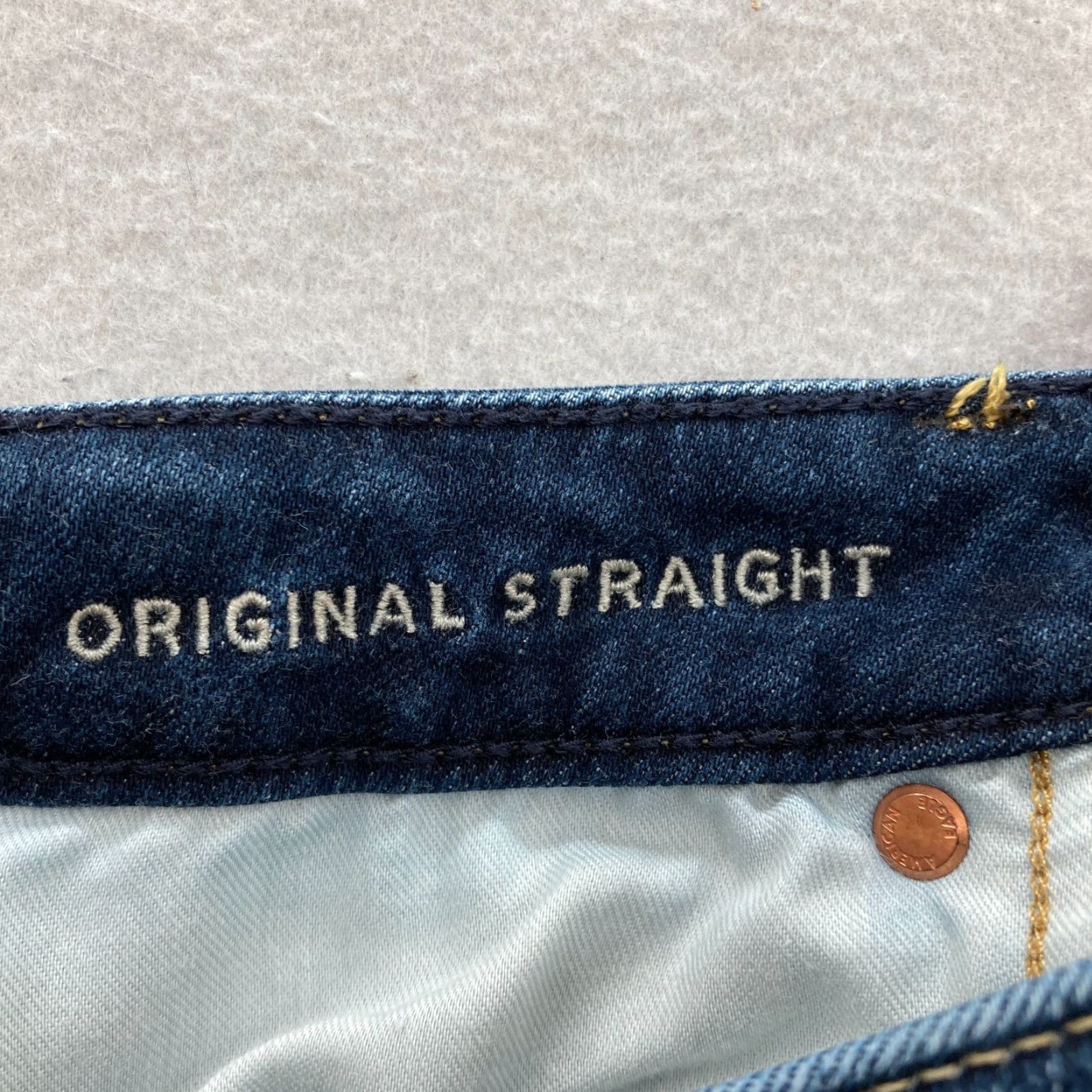 American Eagle Outfitters American Eagle Outfitters Jeans Mens 28x28 Original Straight Dark Wash Blue Stretch Denim Size US 28 / EU 44 - 5 Thumbnail