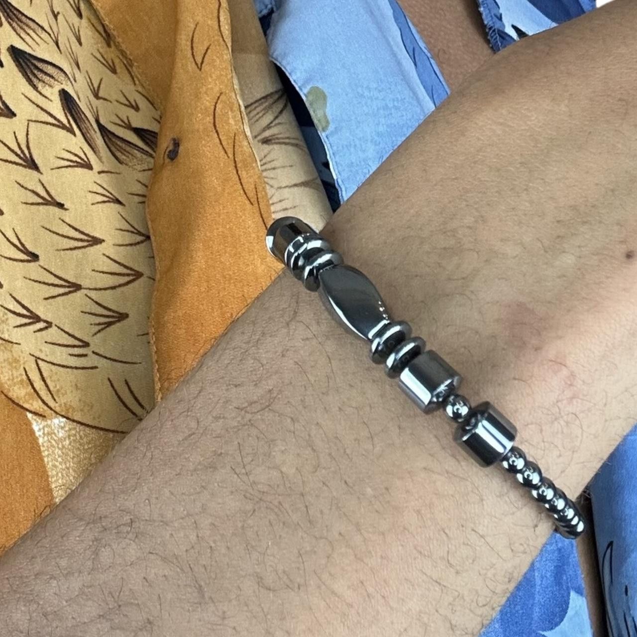 Jewelry × Other × Vintage Vintage Y2K Gray Hematite Beaded Bracelet Size ONE SIZE - 3 Thumbnail
