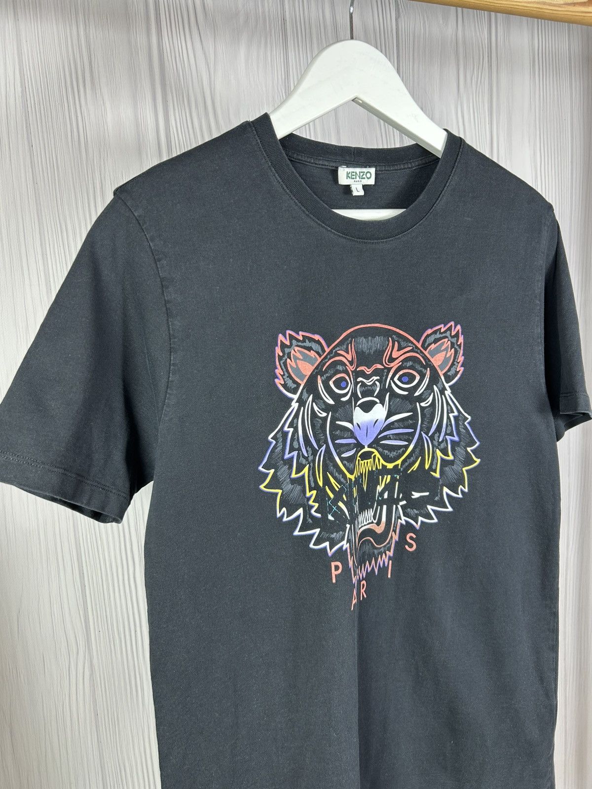 Kenzo Kenzo Paris Big Logo Tiger T-Shirt Size L Black Size US L / EU 52-54 / 3 - 2 Thumbnail