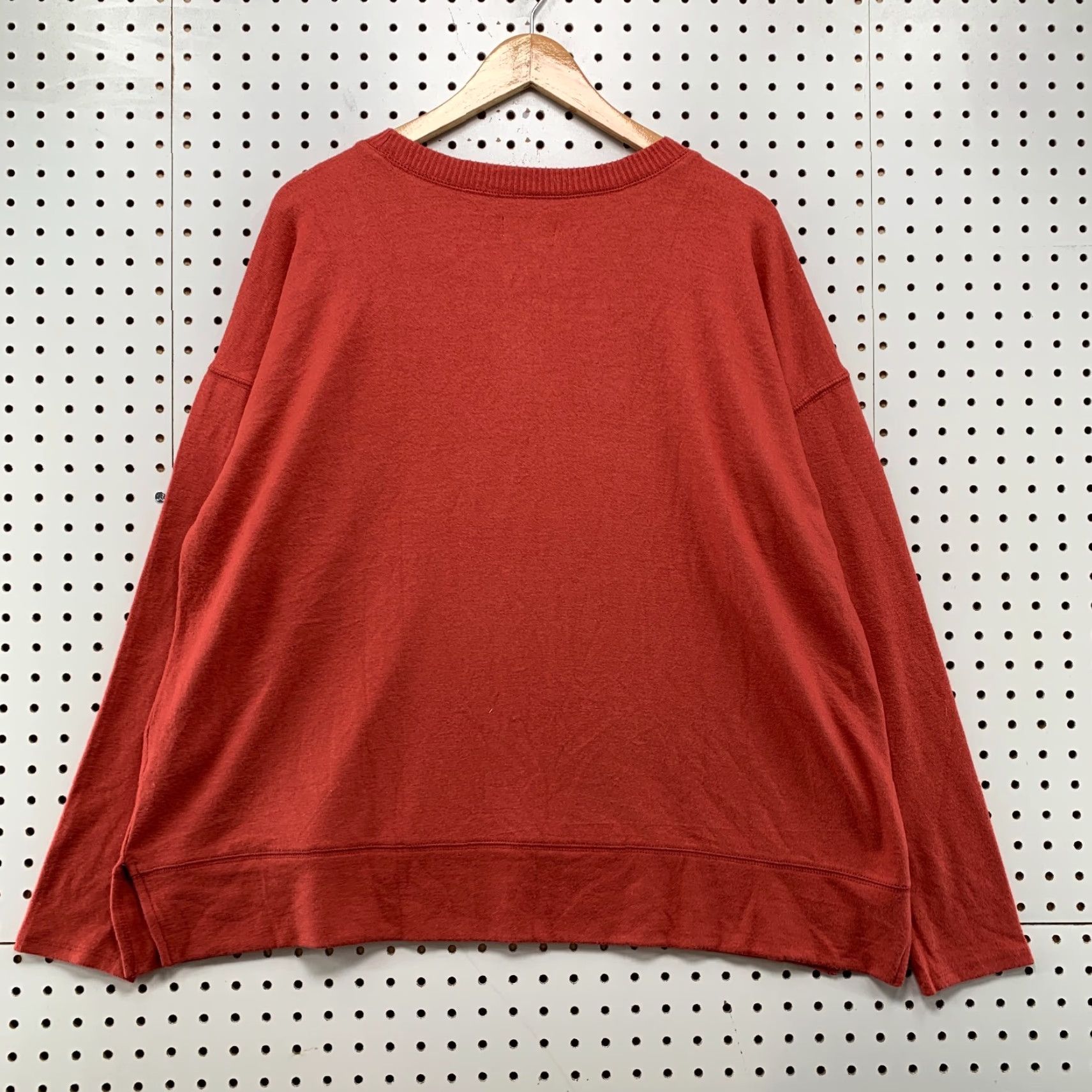 Lucky Brand VINTAGE Lucky Brand Sweater Pullover Women’s XL Long Sleeve Crew Neck Red Orange Casual Knit Fall Winter Spring Size XL / US 12-14 / IT 48-50 - 7 Thumbnail
