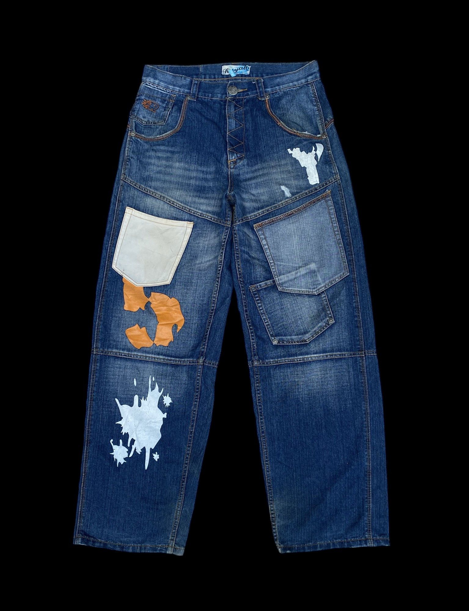 Fubu × JNCO BAGGY Royalty No 5 Painted JNCO FUBU STYLE jean W33x33 Size US 33 - 4 Thumbnail