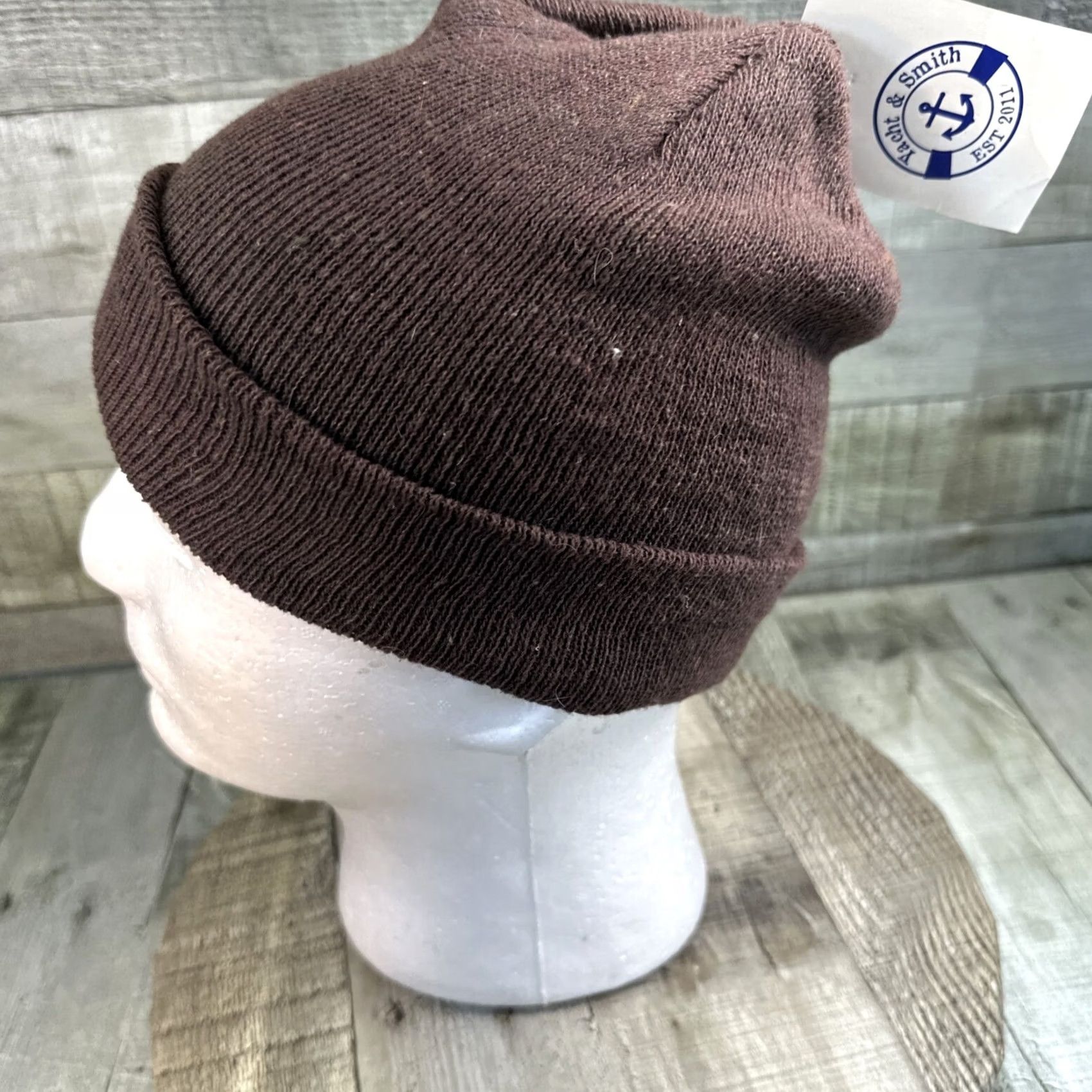 Vintage Yacht & Smith Beanie Unisex Adults One Size Dark Gray Knit Hats Men Women Size ONE SIZE - 6 Thumbnail