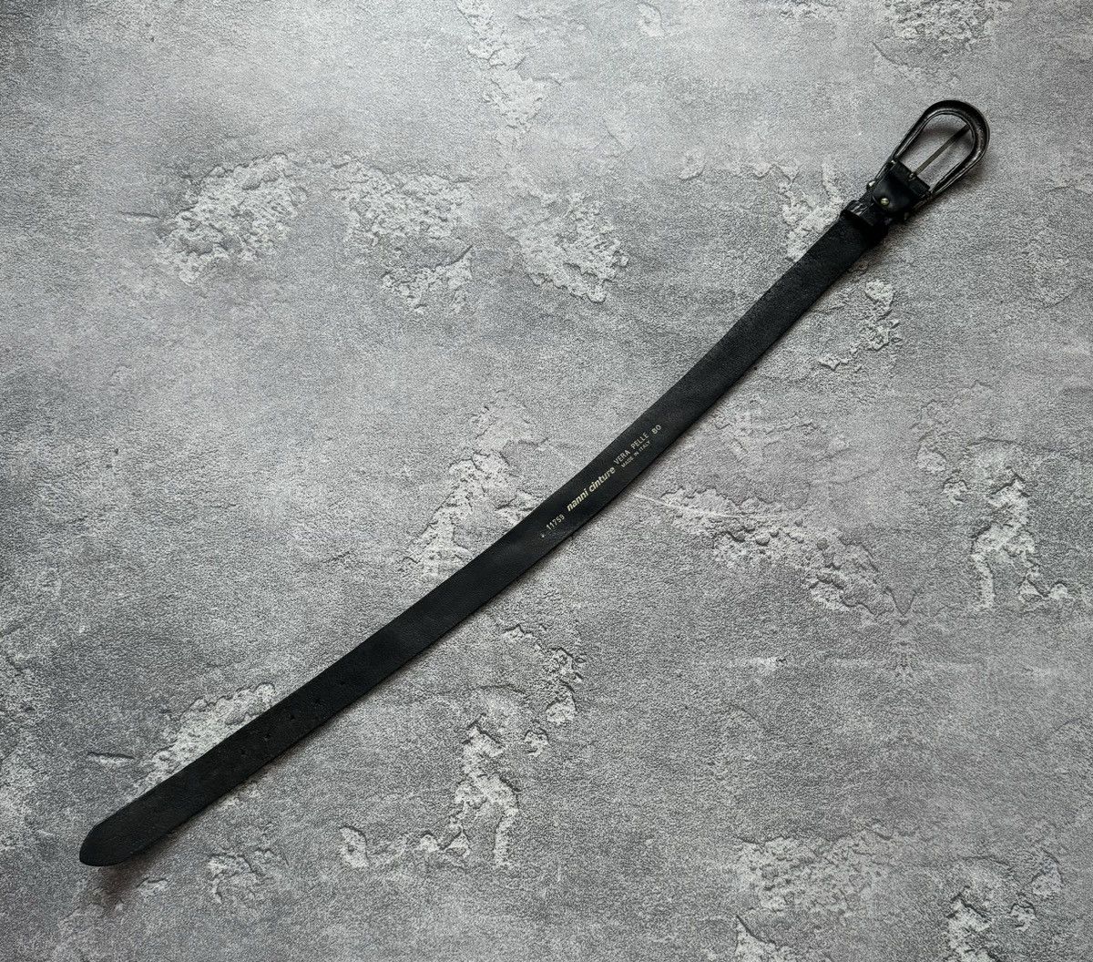 Japanese Brand Nanni Cinture 100cm black leather belt Avantgarde vintage Size ONE SIZE - 10 Thumbnail
