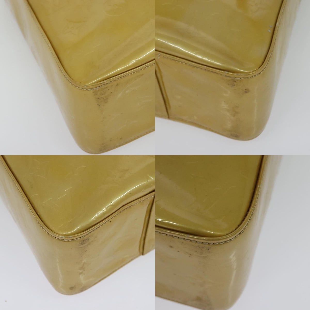 Louis Vuitton LOUIS VUITTON Monogram Vernis Columbus Tote Bag Beige M91023 Size ONE SIZE - 10 Thumbnail
