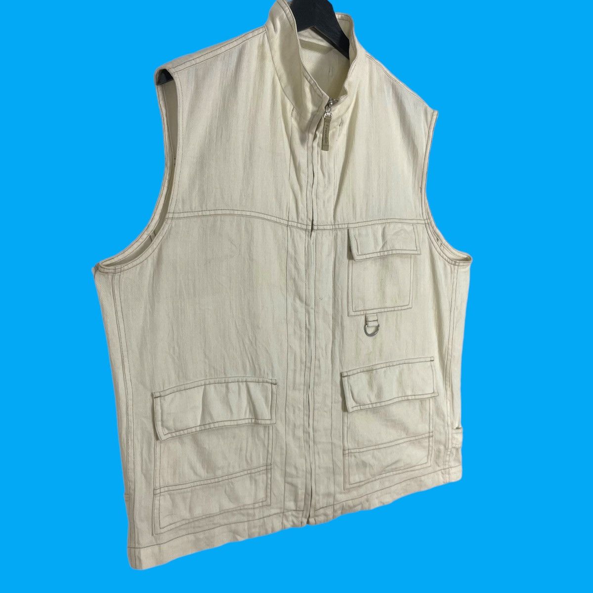 Lacoste Vintage Lacoste Vest Denim Jacket Crocodile Designer Zipp Up Size US M / EU 48-50 / 2 - 2 Thumbnail