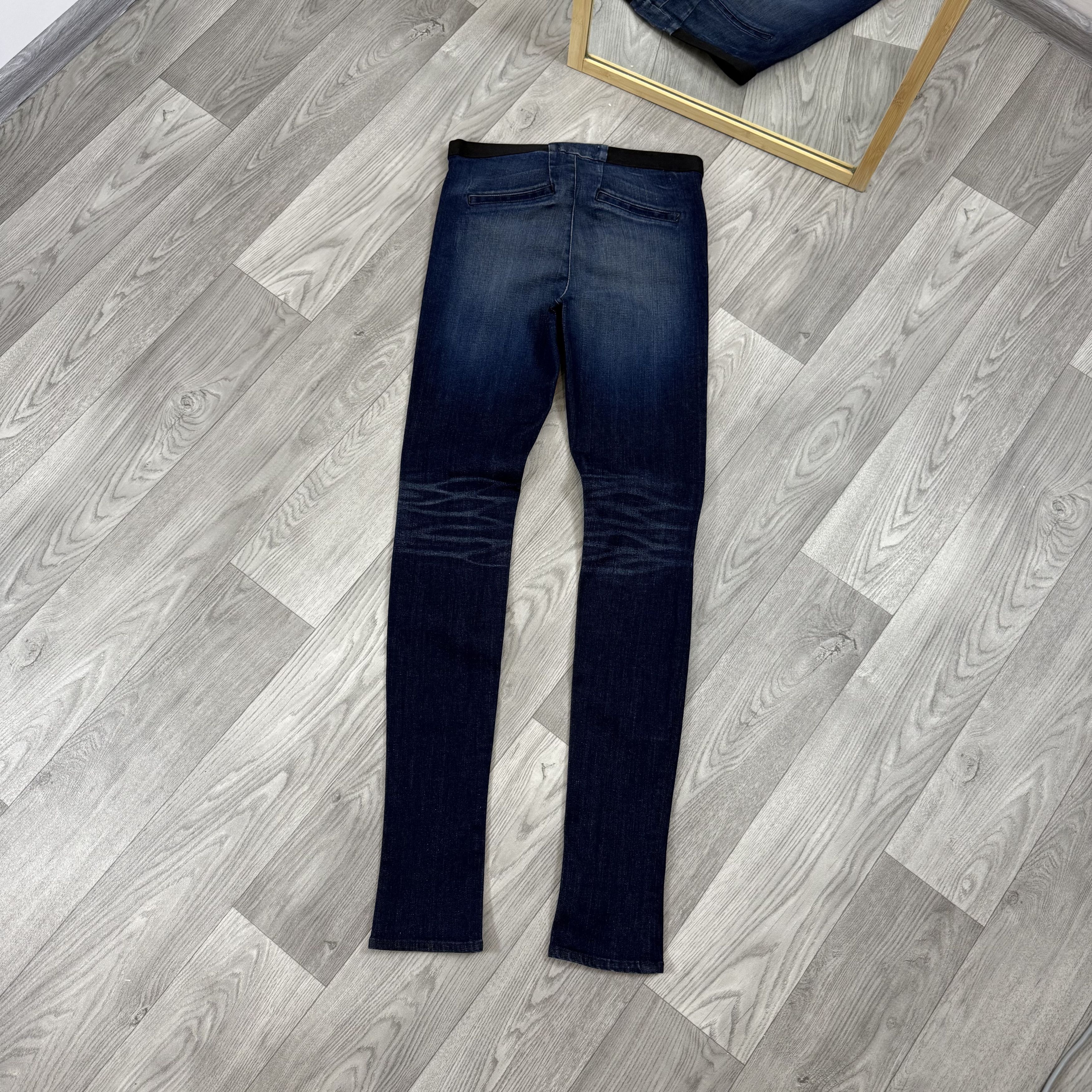 Helmut Lang Vintage Helmut Lang 00s Printed Graphic Jeans Leggins Pants Size 29" - 2 Thumbnail