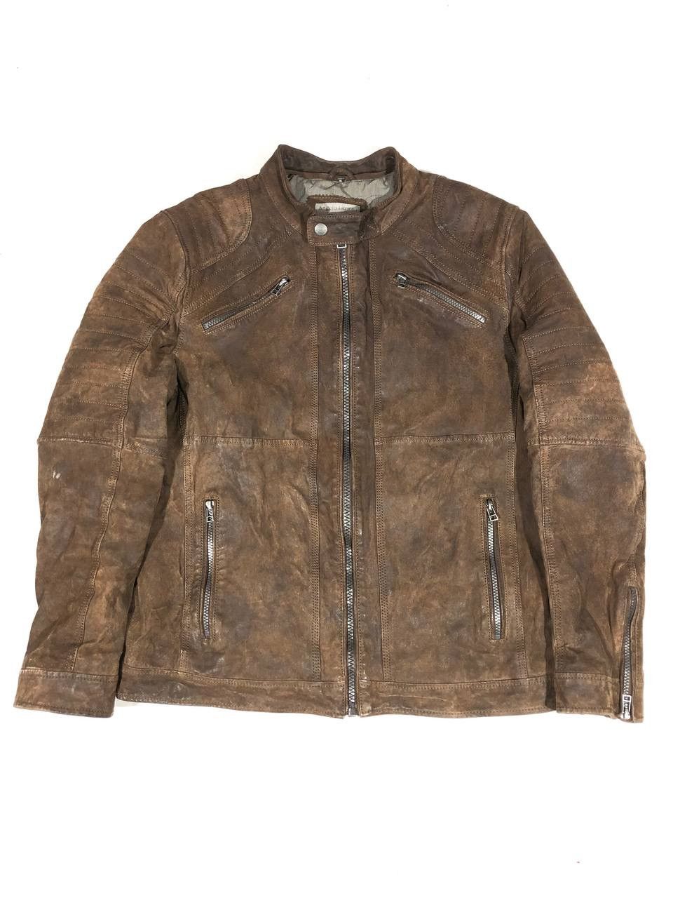 Angelo Litrico Angelo Litrico Racing Biker Leather Jacket Brown Size US L / EU 52-54 / 3 - 1 Thumbnail