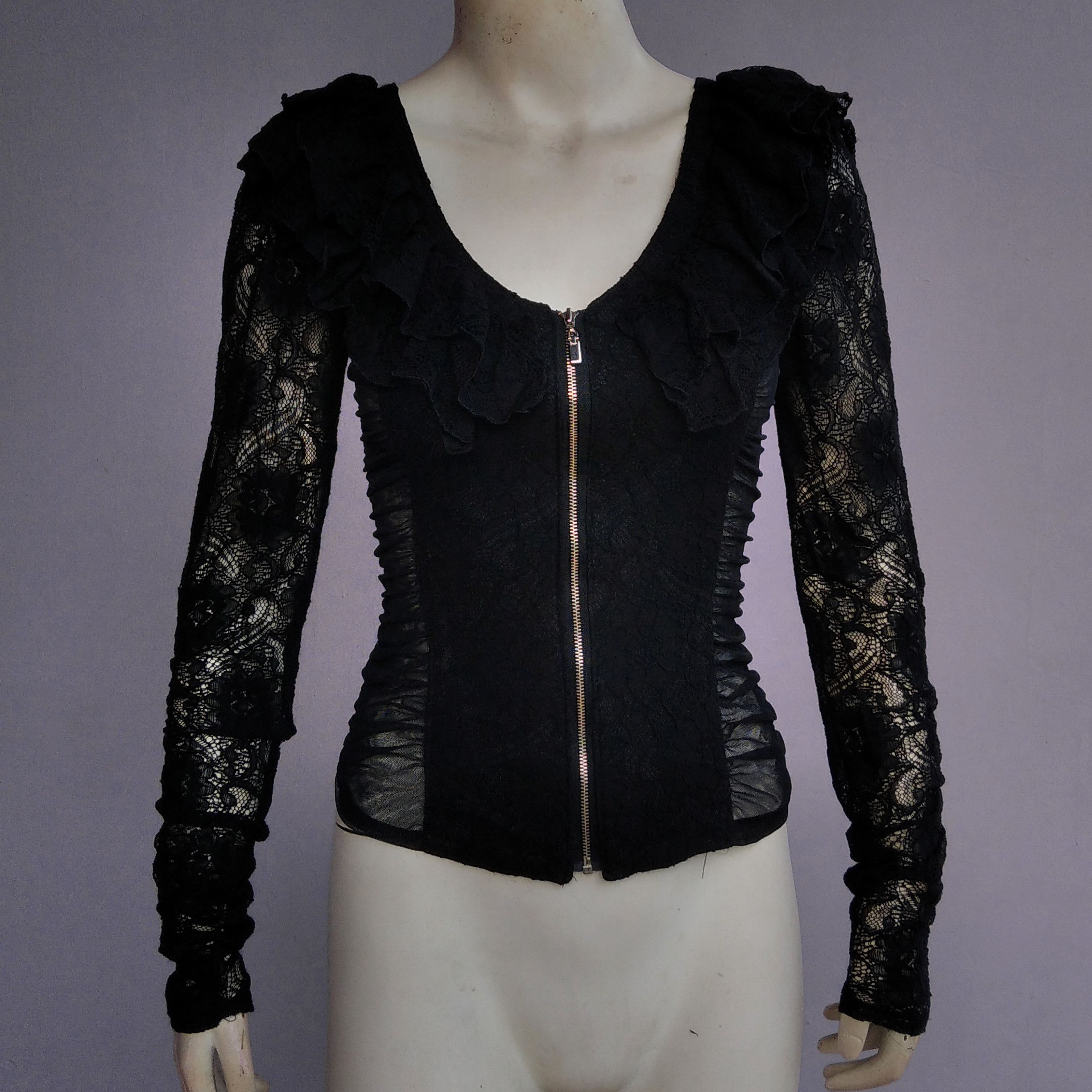 KMRii Vintage 00's EGOIST Vkei Japanese Brand Gothic Zipper Mesh Size S / US 4 / IT 40 - 2 Thumbnail