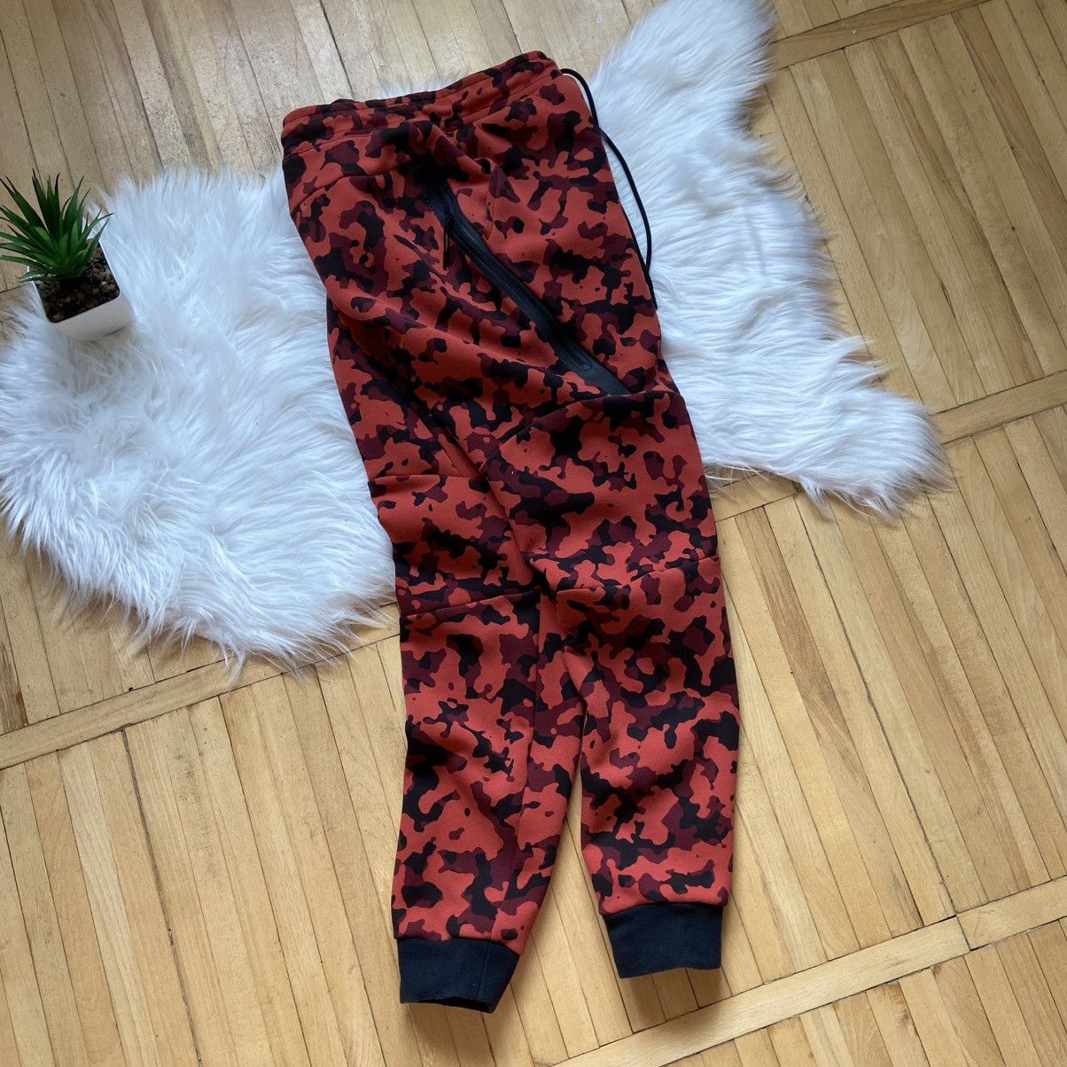 Nike 📌 Nike Tech Fleece Camouflage Red Pants Sweatpants S Size US 30 / EU 46 - 10 Thumbnail