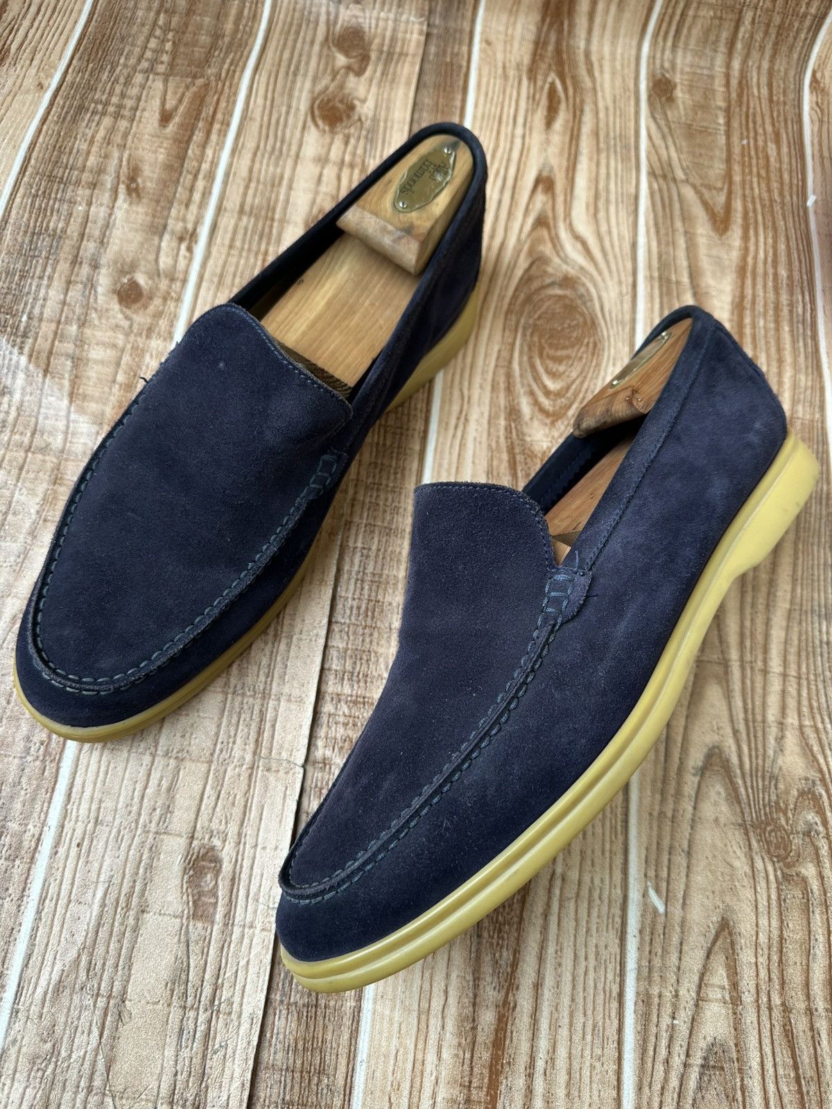 Loro Piana Loro Piana Summer Walk Blue Suede Loafer Flats Size US 11 / EU 44 - 13 Thumbnail