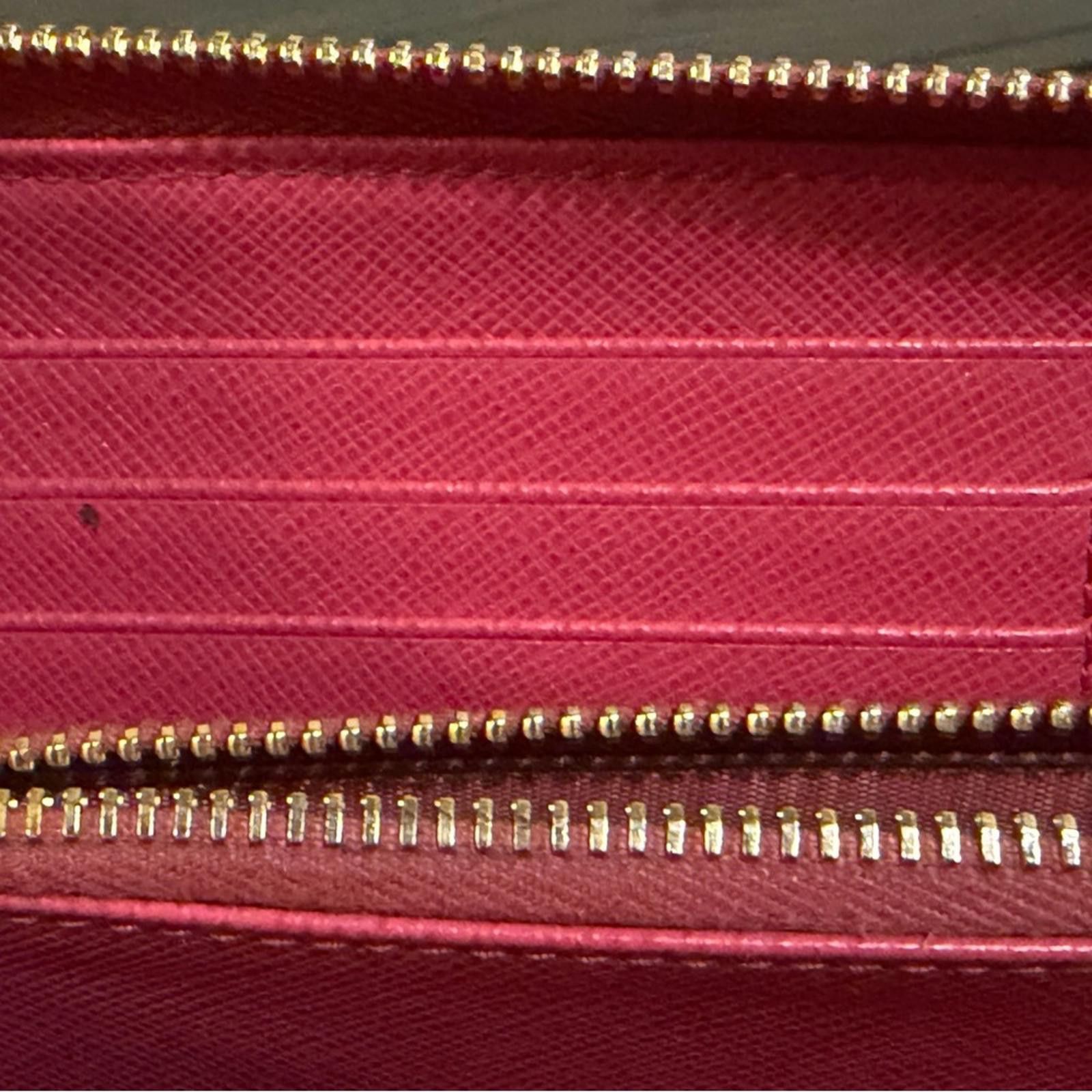 Prada Prada Large Fuchsia Saffiano Leather Zip Wallet Size ONE SIZE - 6 Thumbnail