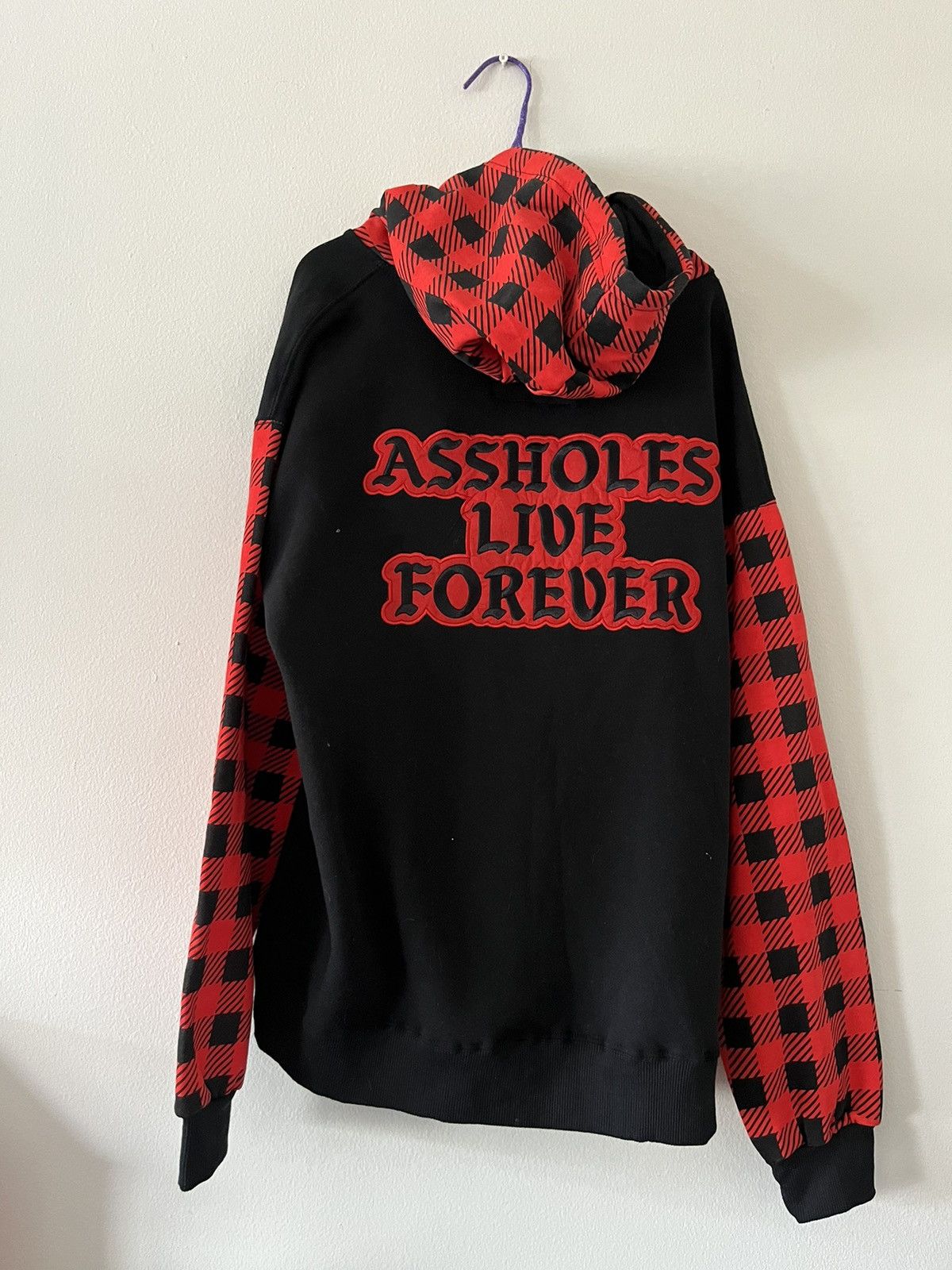 Other Assholes Live Forever black and red hoodie plaid L men’s Size US L / EU 52-54 / 3 - 1 Thumbnail