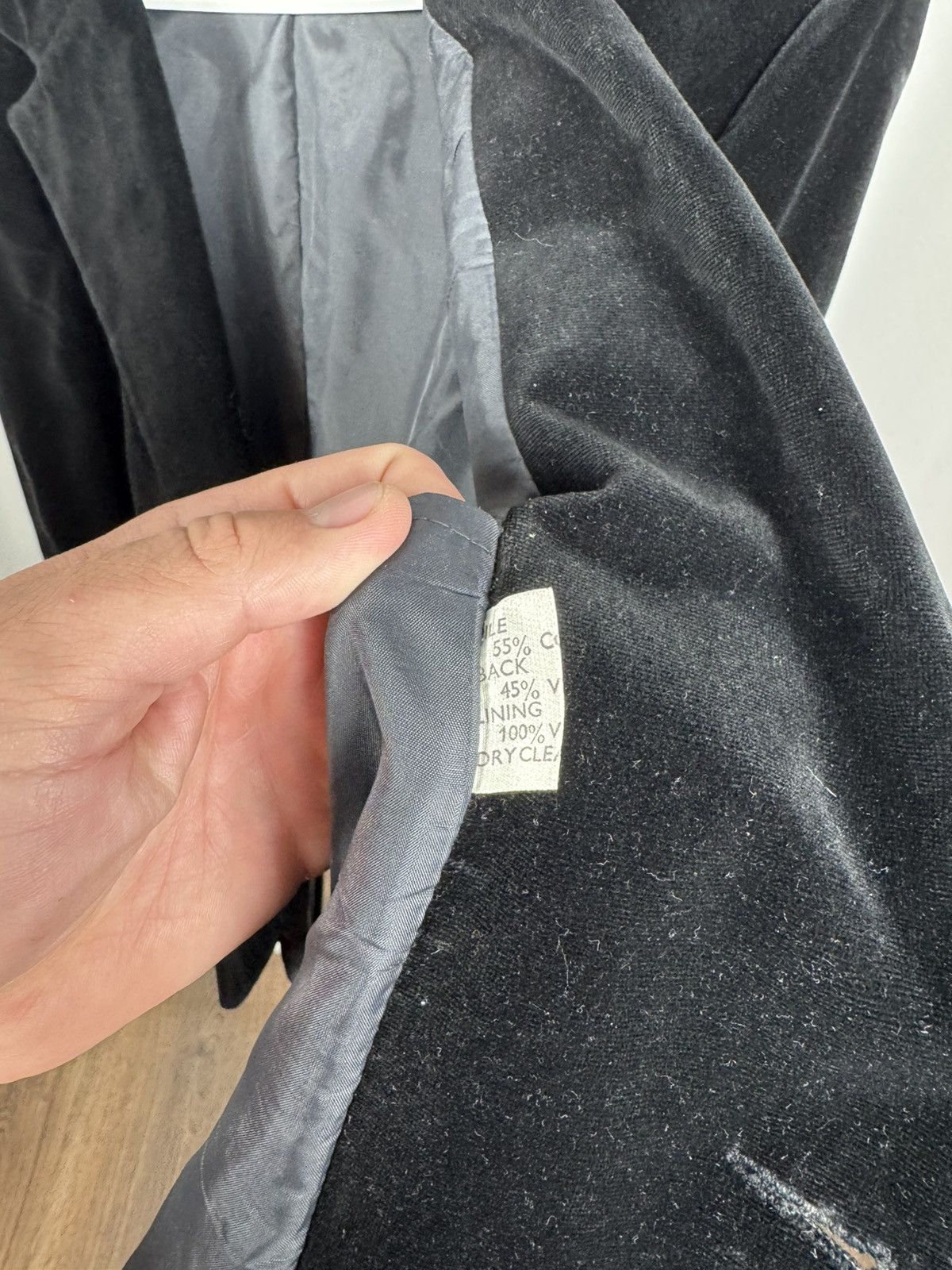 Other Vintage Women’s Black Velvet Blazer Tailored Jacket Coat Size L / US 10 / IT 46 - 9 Thumbnail