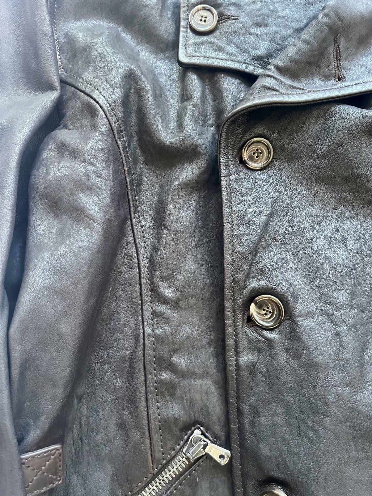 Dolce & Gabbana Dolce & Gabbana Brown Leather Mens Jacket Size US L / EU 52-54 / 3 - 9 Thumbnail