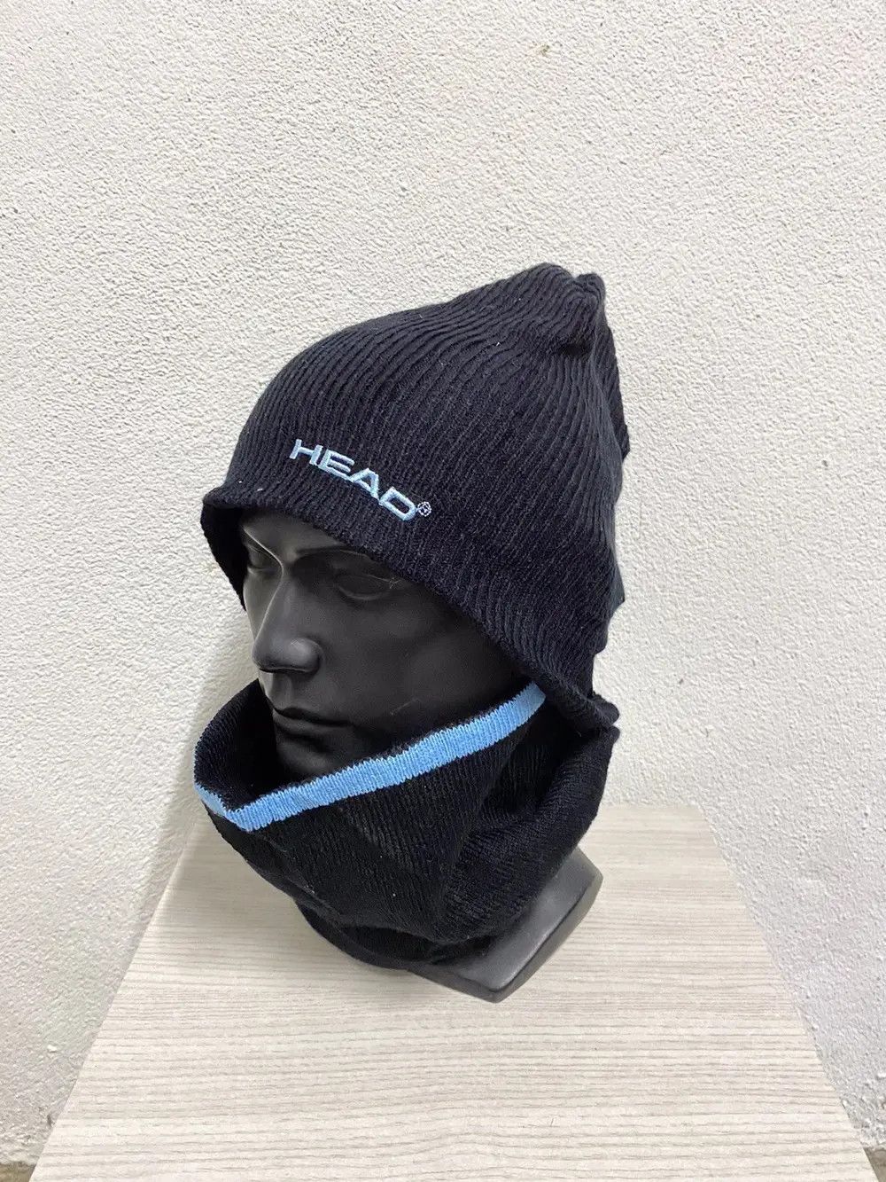 Japanese Brand × Vintage Vintage Head SpellOut Balaclava Beanie Hat Size ONE SIZE - 3 Thumbnail