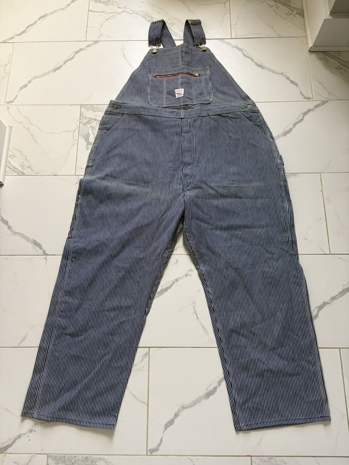 Pointer Vintage 1950s 50s Pointer Brand Hickory Stripes Overalls DS Size US 44 / EU 60 - 2 Thumbnail