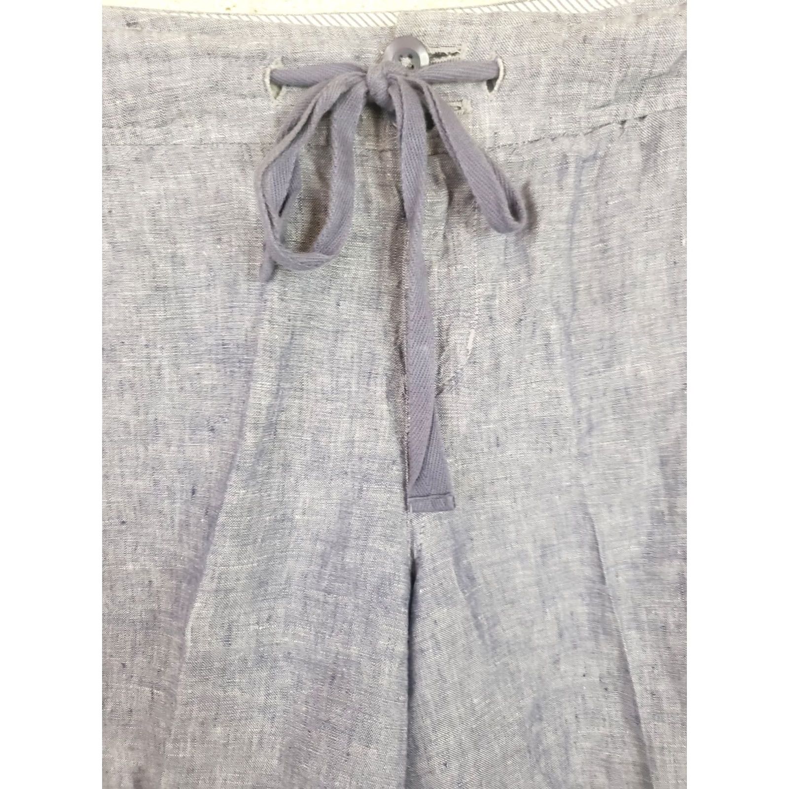 Jones New York Jones New York 100% Linen Coastal Chambray Shorts Womens Sz 4 Blue Drawstring 9" Bermuda Relaxed 4-pocket Size 27" / US 4 / IT 40 - 3 Thumbnail