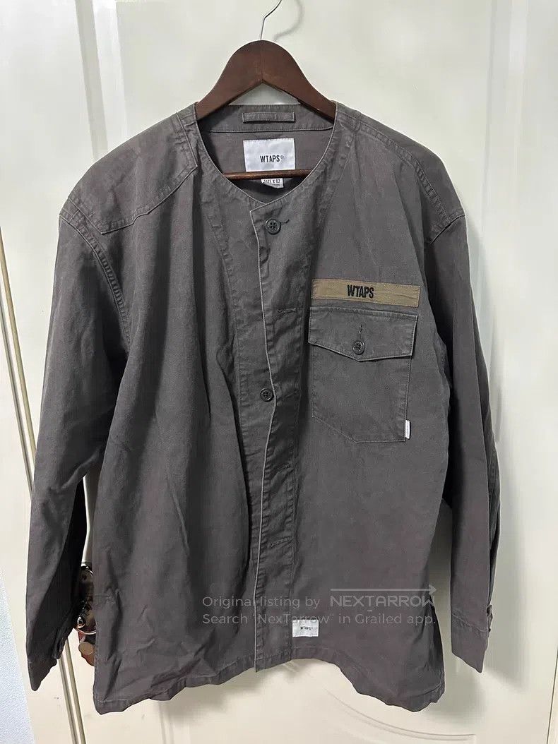 Wtaps Wtaps Long-sleeved collarless single pocket shirt Size US M / EU 48-50 / 2 - 1 Thumbnail